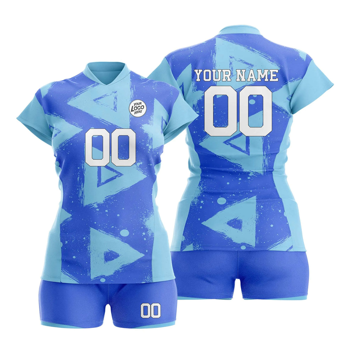 Custom Personalized D3 Graffiti Pattern Volleyball Jersey with Name, Number & Team Logo