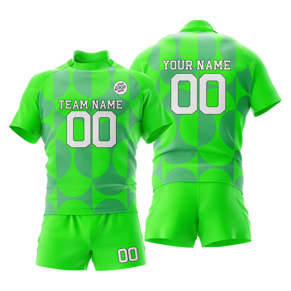 Custom Personalized D3 Retro Fashion Rugby Jersey with Name, Number & Team Logo