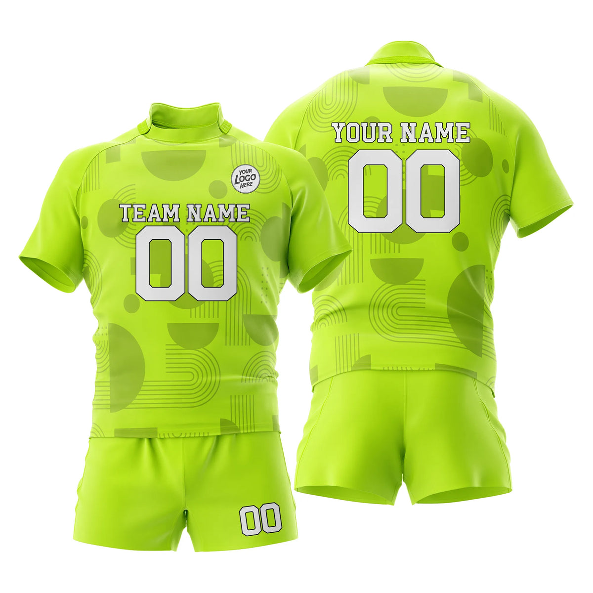 Custom Personalized D2 Retro Fashion Rugby Jersey with Name, Number & Team Logo