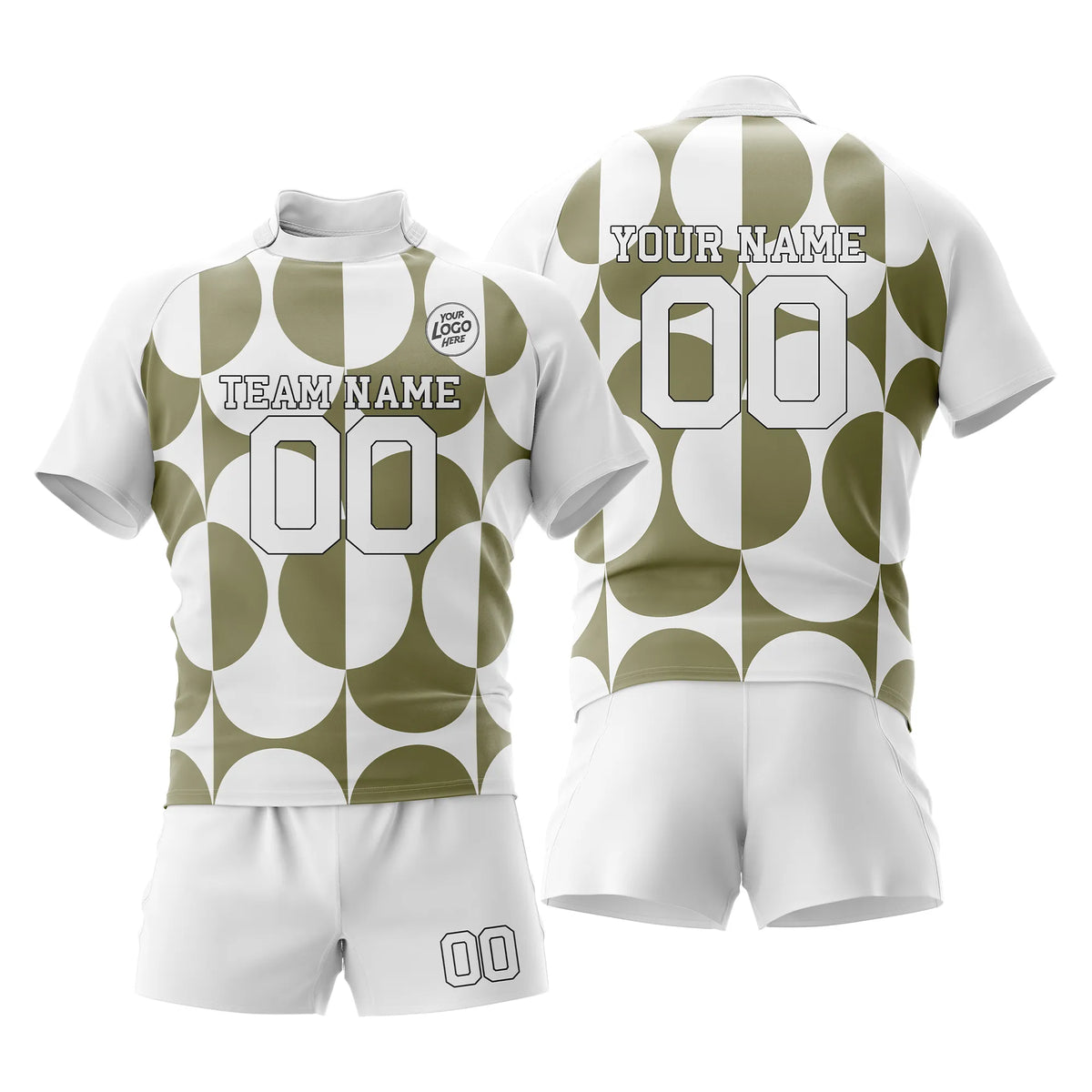 Custom Personalized D3 Retro Fashion Rugby Jersey with Name, Number & Team Logo