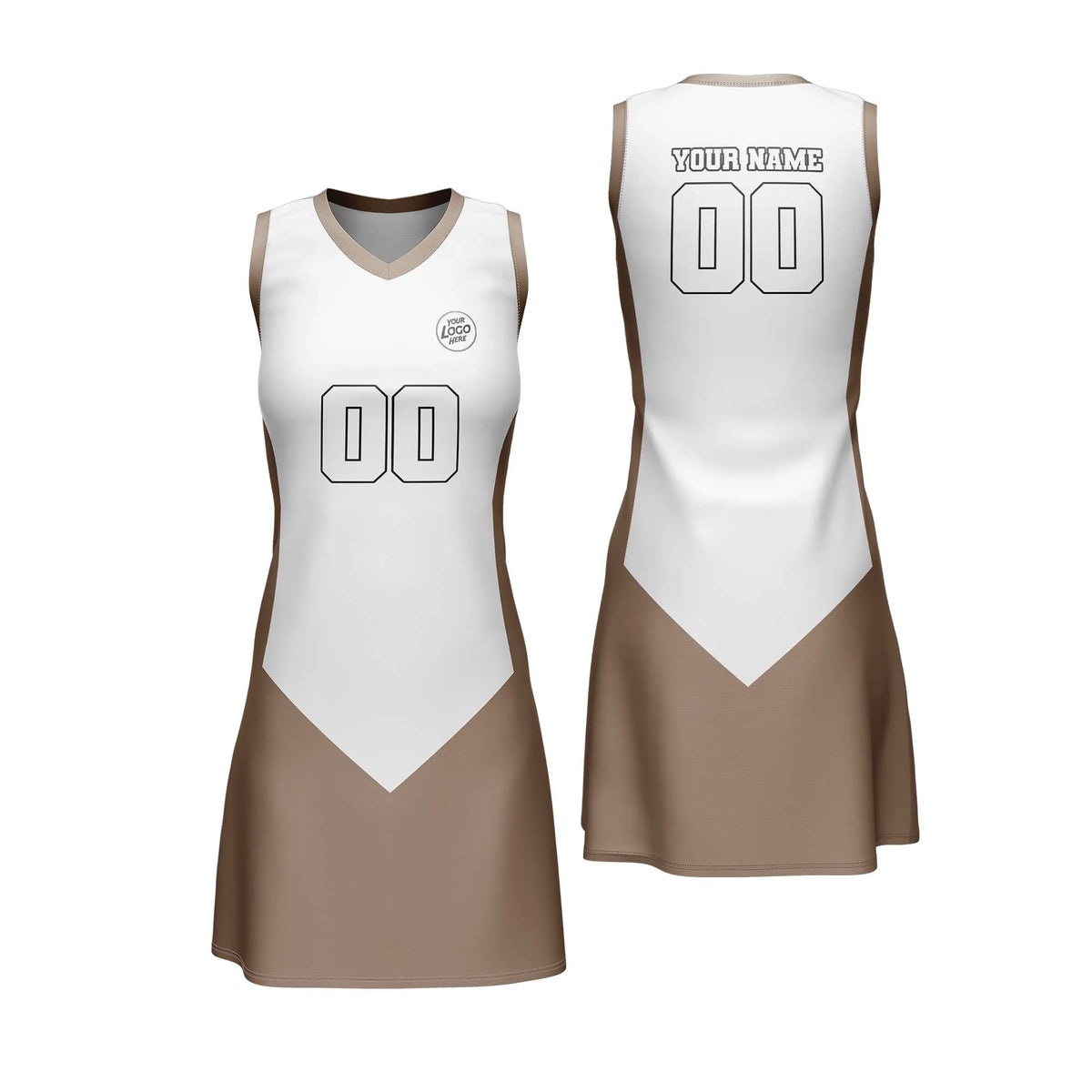 Custom Personalized D5 Split Fashion Netball Jersey with Name, Number & Team Logo