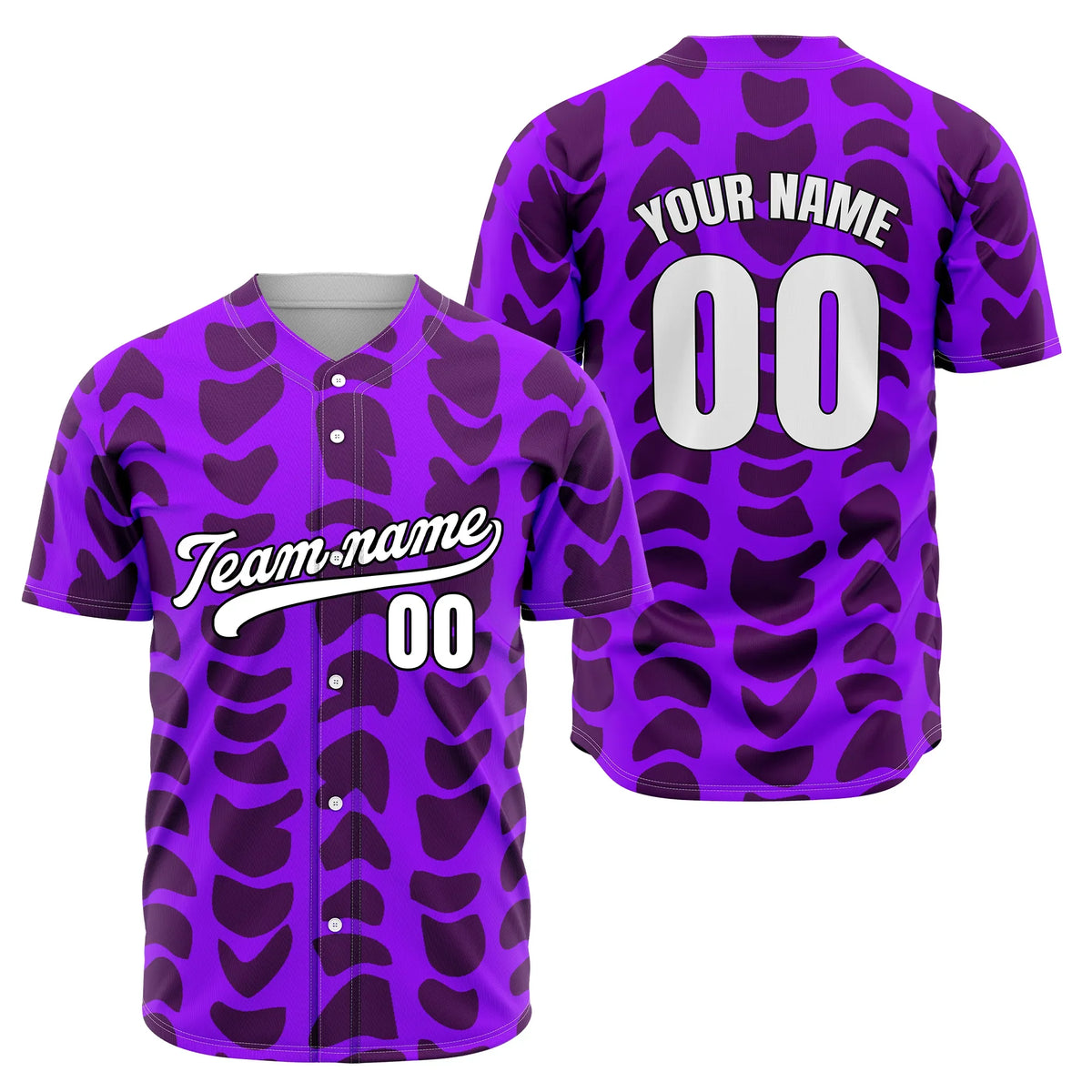 Custom Savage Spots Baseball Sports Jersey Personalized Uniform with Name & Number
