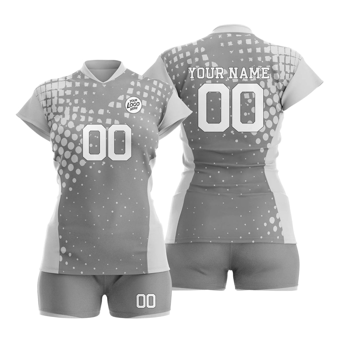 Custom Personalized D3 Retro Pattern Volleyball Jersey with Name, Number & Team Logo