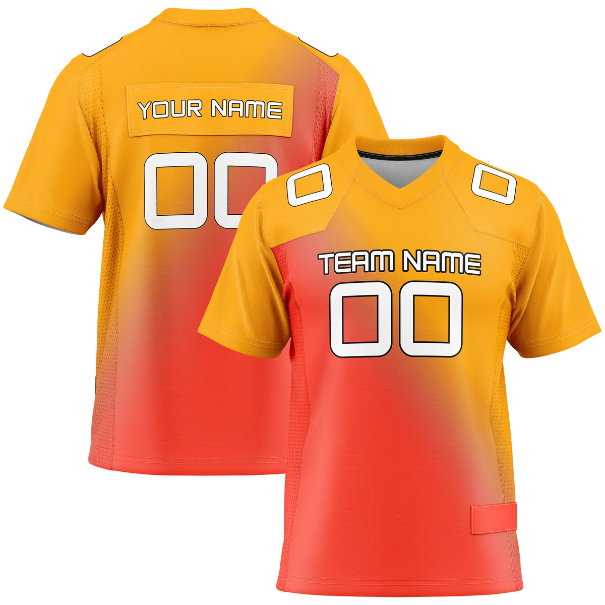 Custom Personalized D4 Gradient Fashion Flag Football Jersey with Name, Number & Team Logo