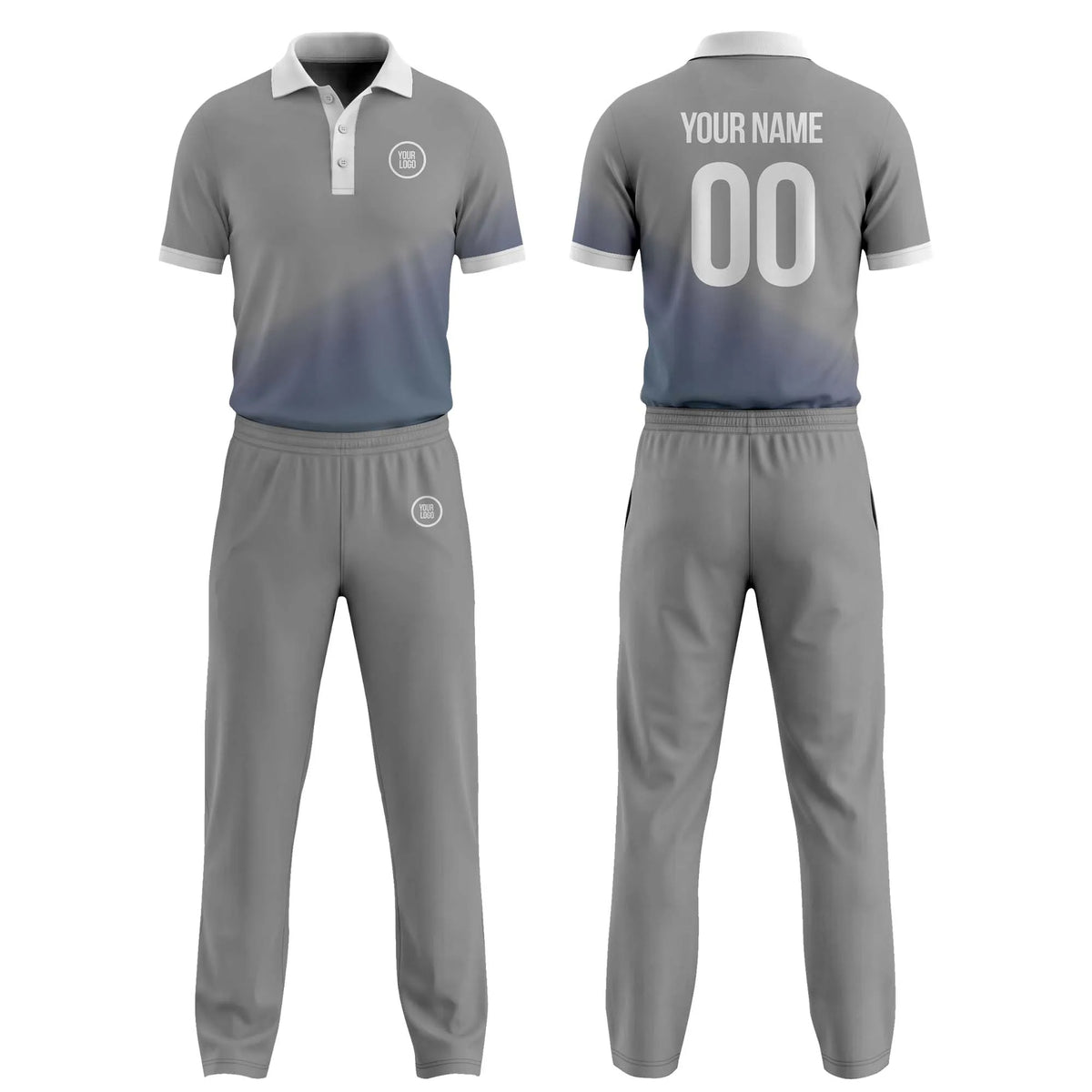 Custom Personalized D3 Gradient Fashion Cricket Kit with Name, Number & Team Logo