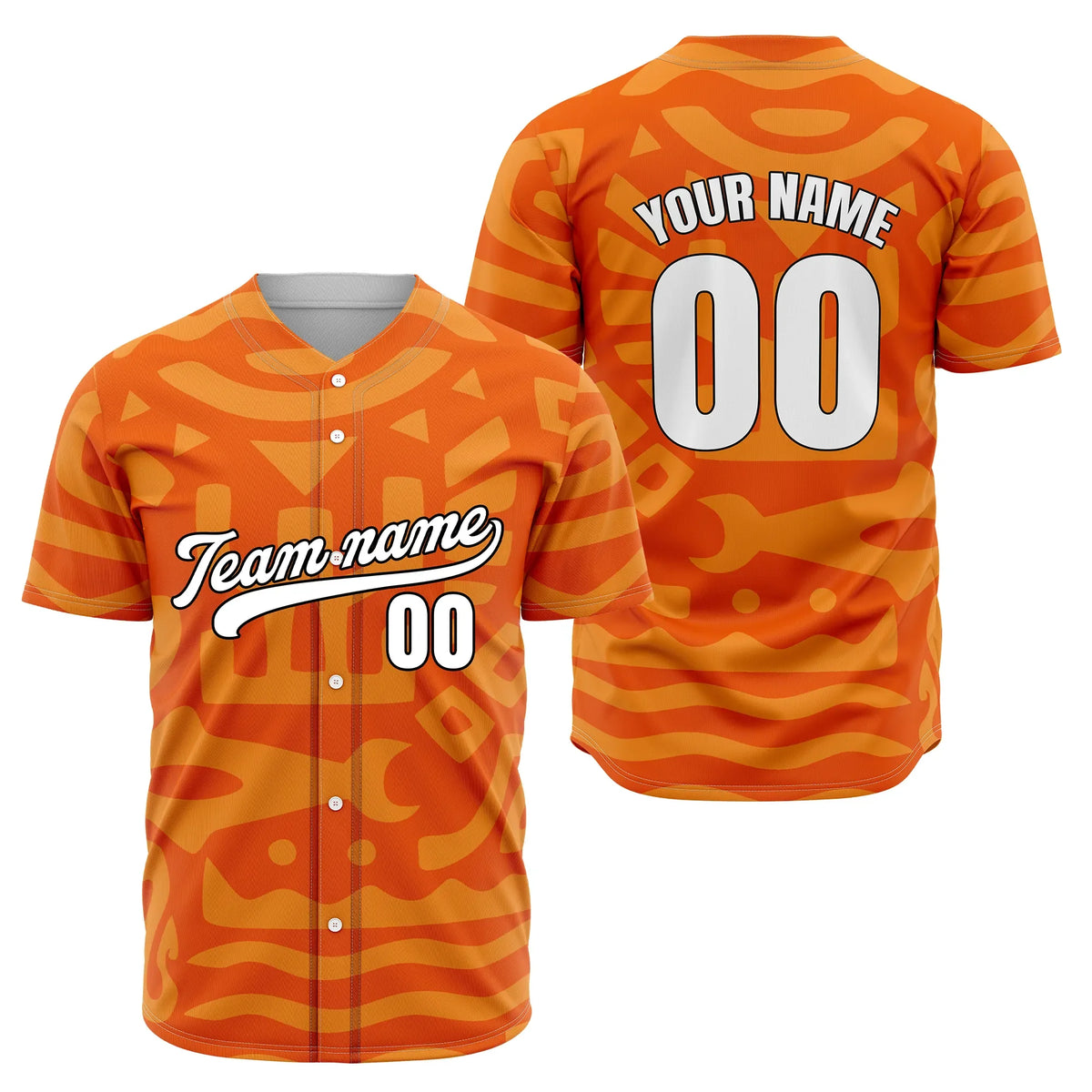 Custom Aztec Wave Spots Baseball Sports Jersey Personalized Uniform with Name & Number