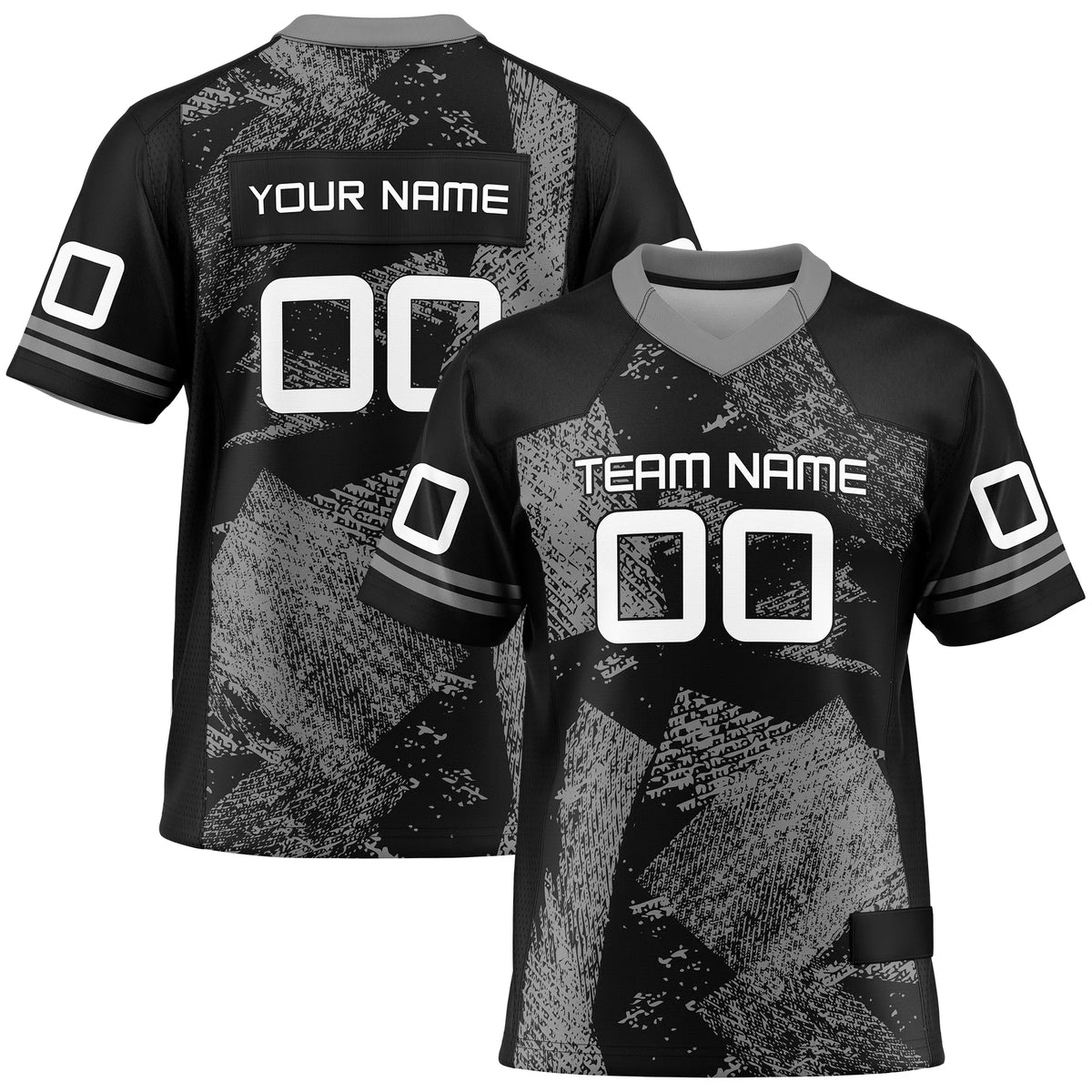 Custom Personalized D4 Graffiti Fashion Flag Football Jersey with Name, Number & Team Logo