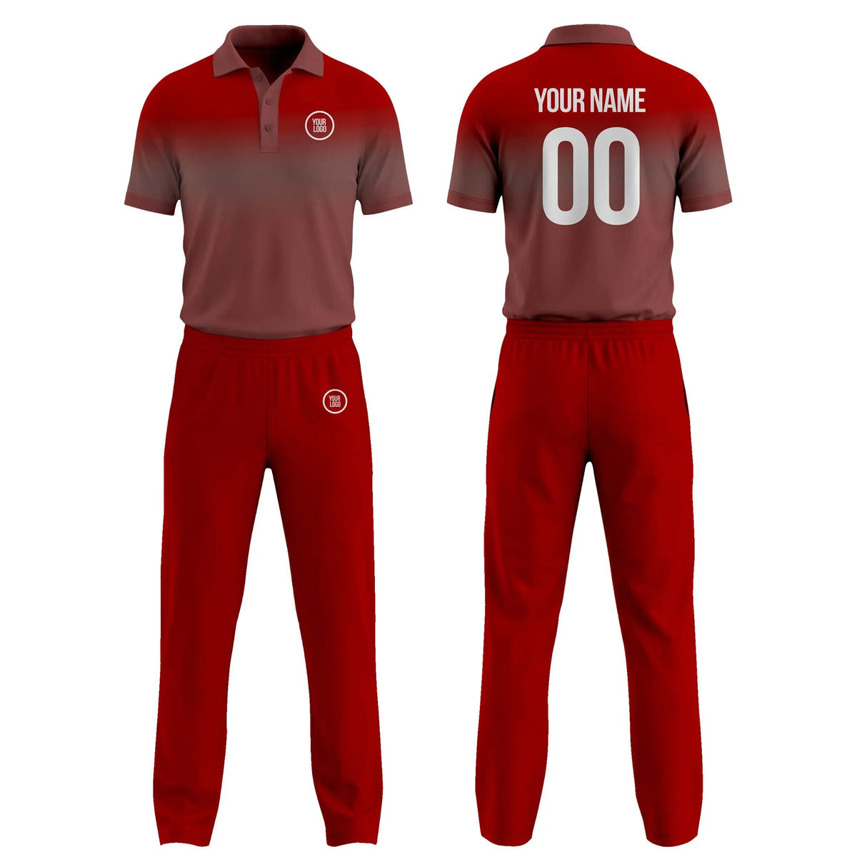 Custom Personalized D1 Gradient Fashion Cricket Kit with Name, Number & Team Logo