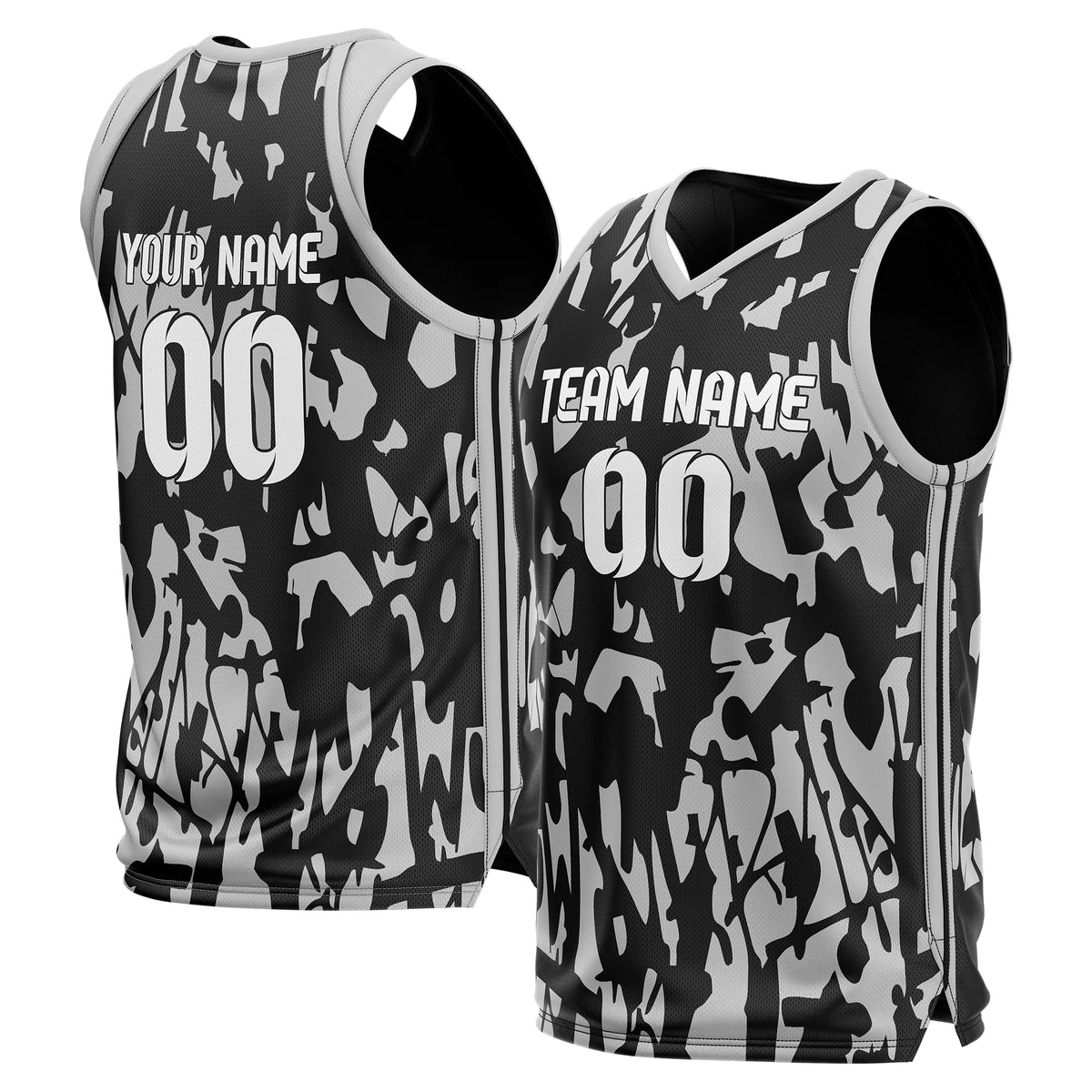 Custom Gaphti Pattern Tops Shadow Drip Sports Jersey Personalized Uniform with Name & Number