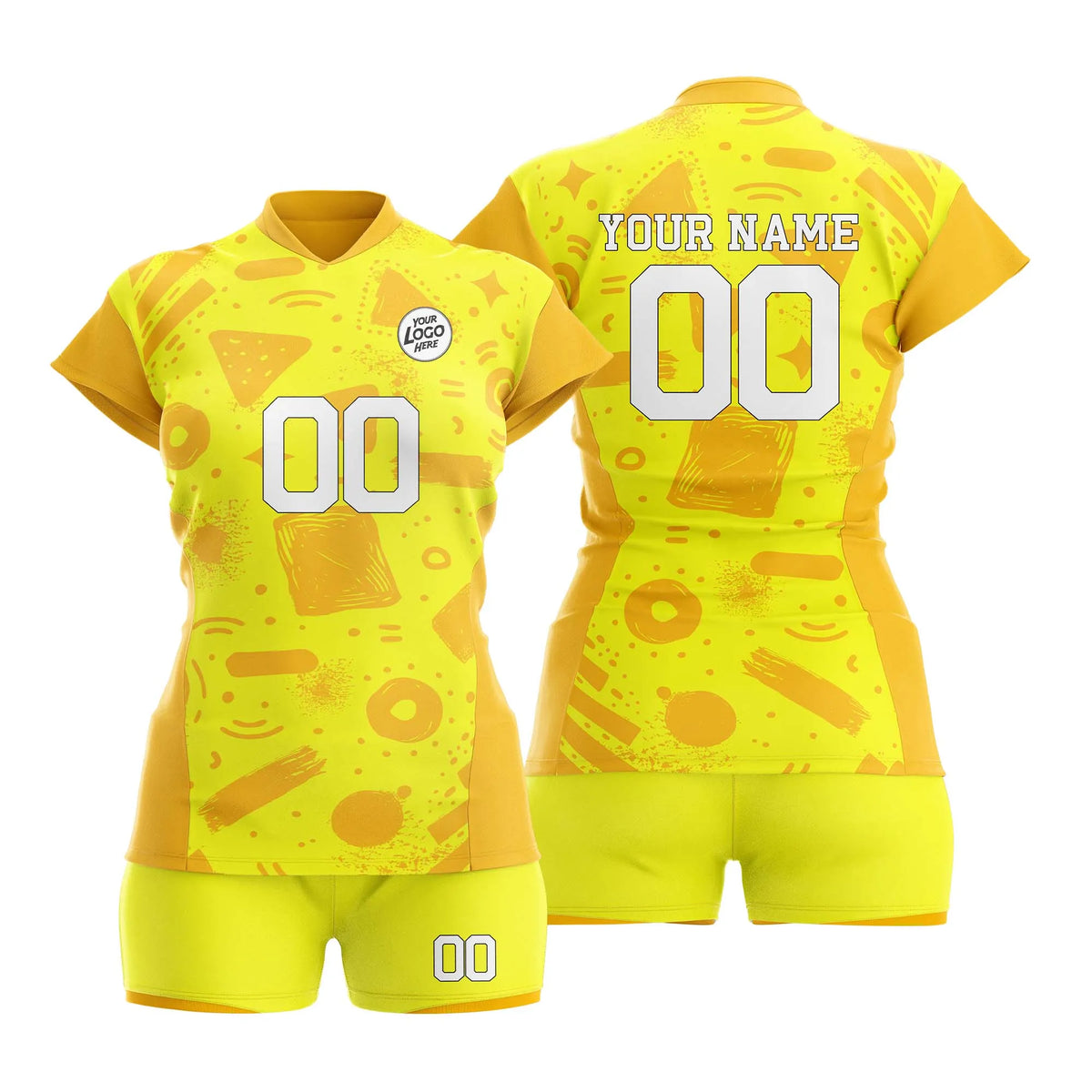 Custom Personalized D1 Graffiti Pattern Volleyball Jersey with Name, Number & Team Logo