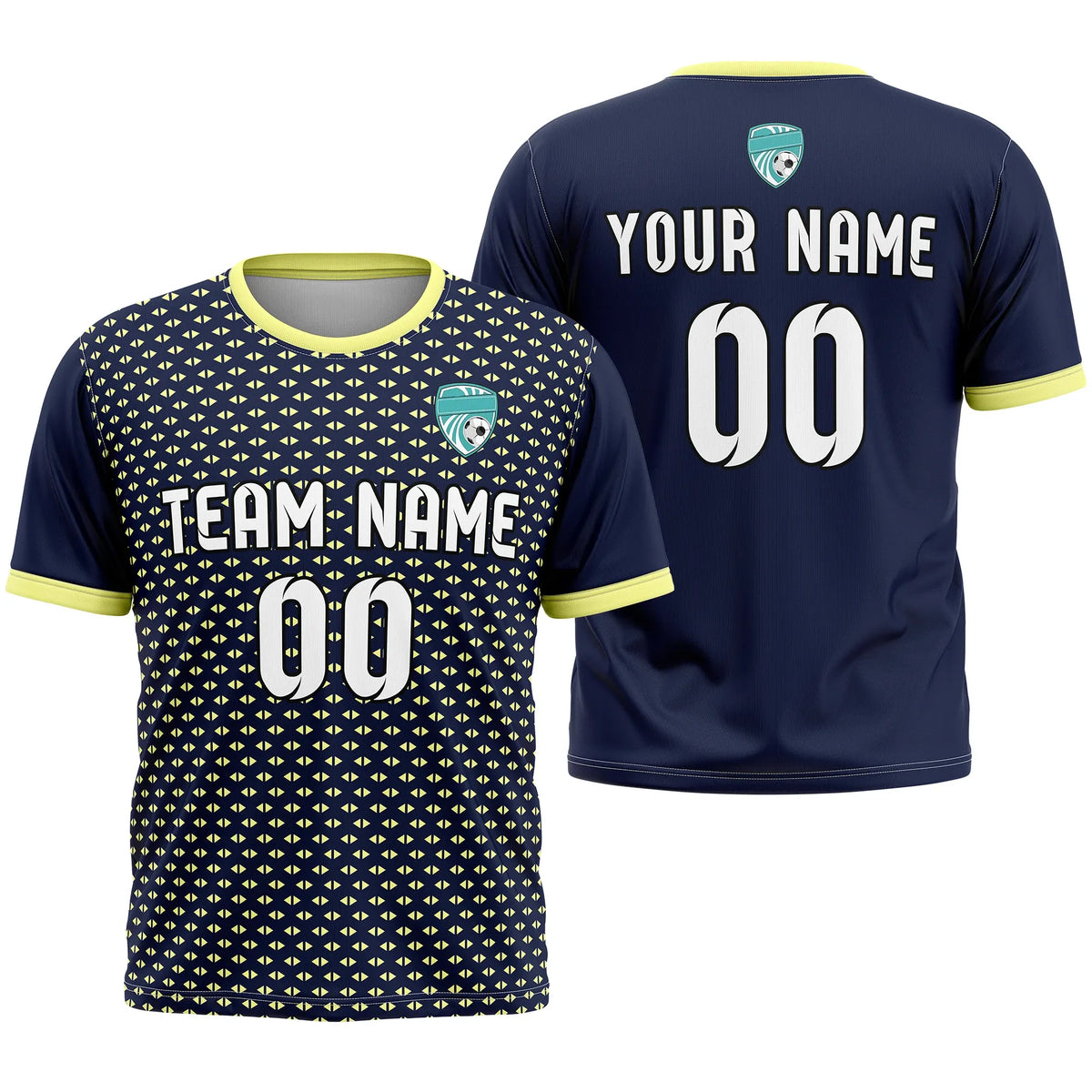 Custom Abstract Pattern D2 Soccer Jersey Personalized Football Uniform with Name & Number