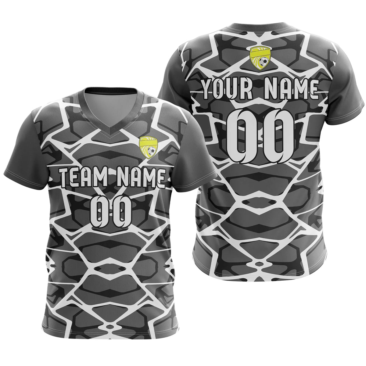 Custom V-Full Pattern D5 Soccer Jersey Personalized Football Uniform with Name & Number