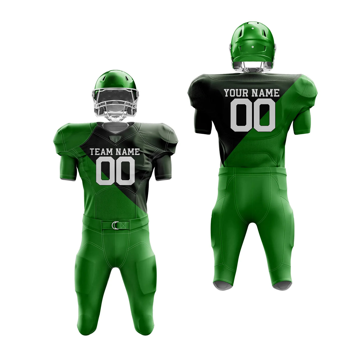 Custom Personalized D2 Split Fashion American Football Jersey with Name, Number & Team Logo