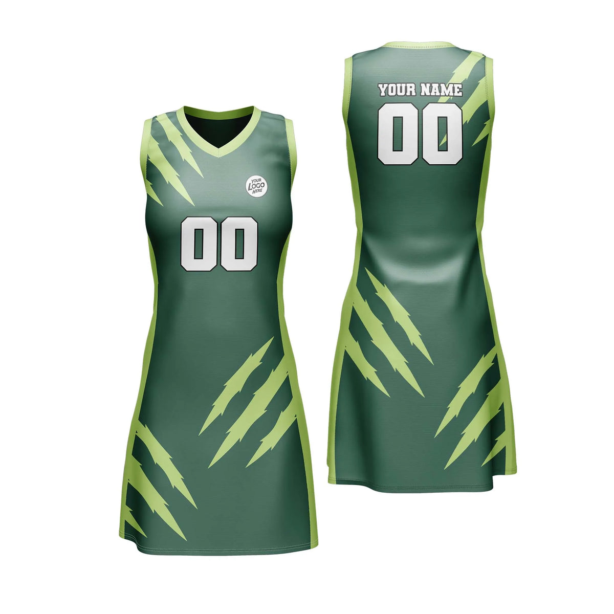 Custom Personalized D1 Stripe Fashion Netball Jersey with Name, Number & Team Logo