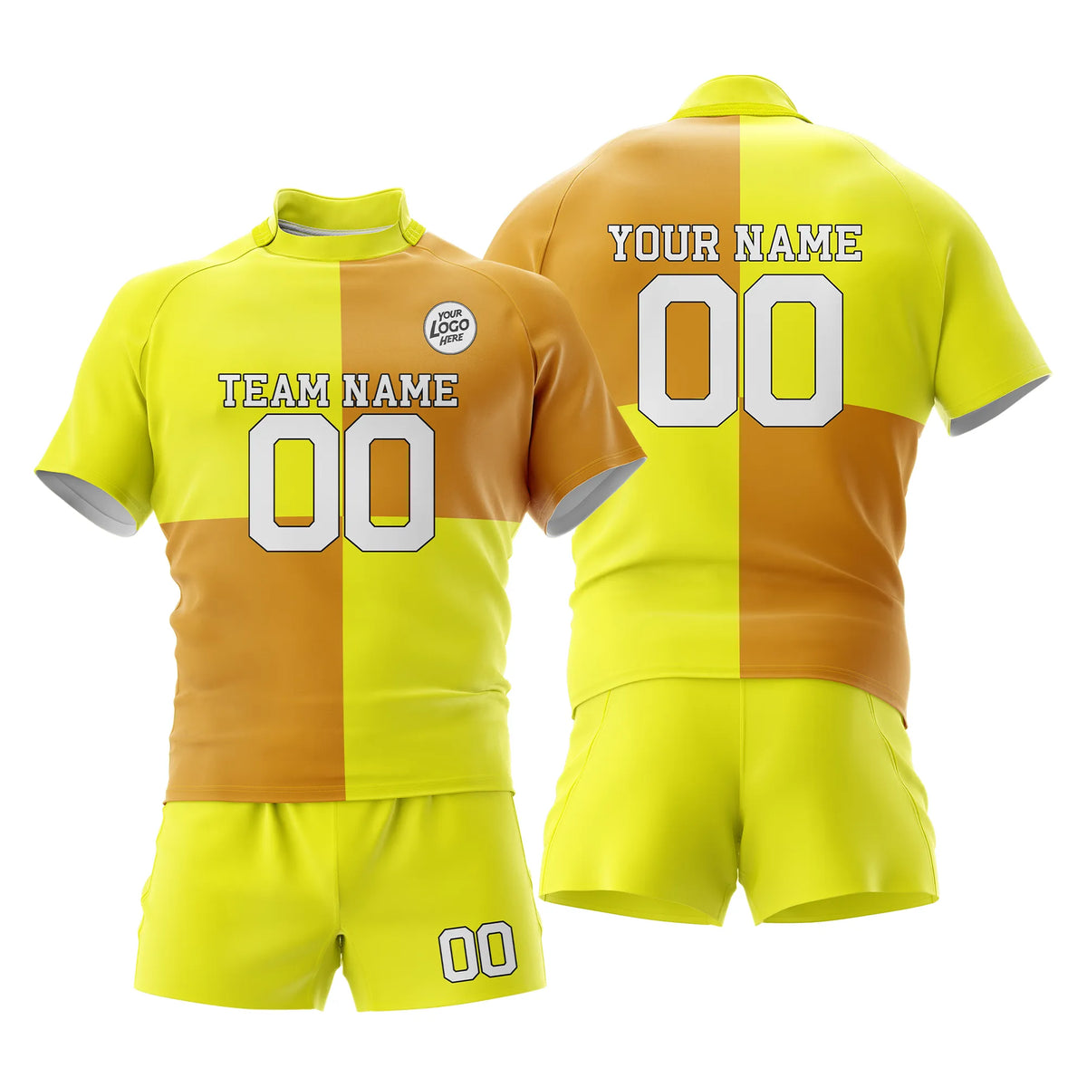 Custom Personalized D5 Split Fashion Rugby Jersey with Name, Number & Team Logo
