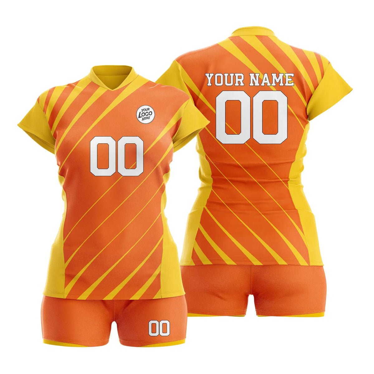 Custom Personalized D4 Strip Fashion Volleyball Jersey with Name, Number & Team Logo