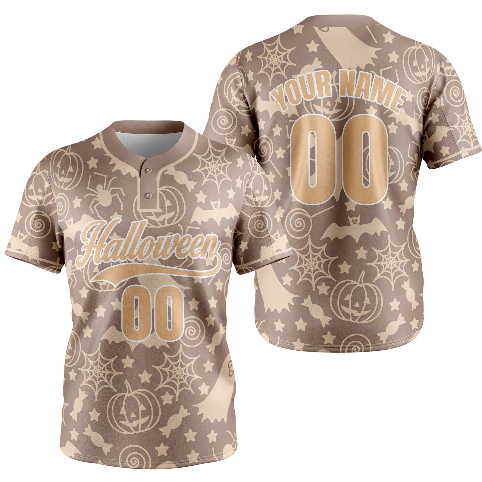 Custom Trick or Treat Baseball Sports Jersey Personalized Uniform with Name & Number