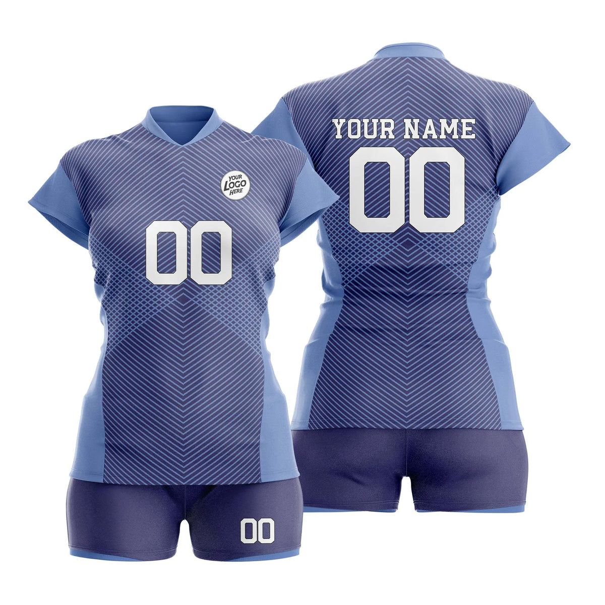 Custom Personalized D3 Strip Fashion Volleyball Jersey with Name, Number & Team Logo