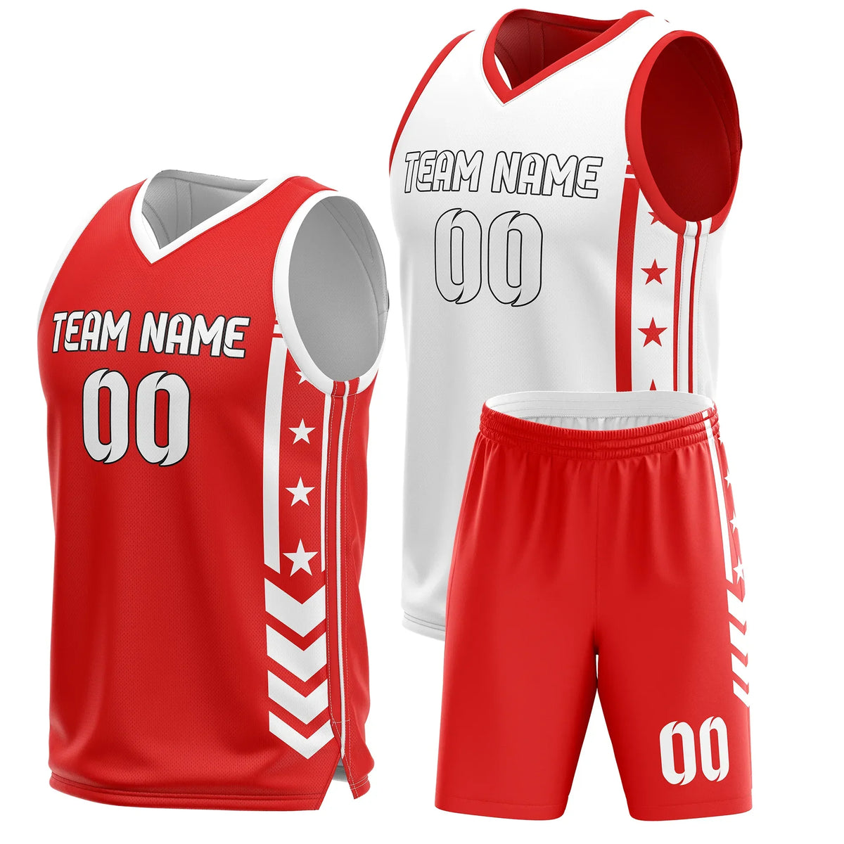 Custom Power Star Reversible Sports Jersey Personalized Uniform with Name & Number