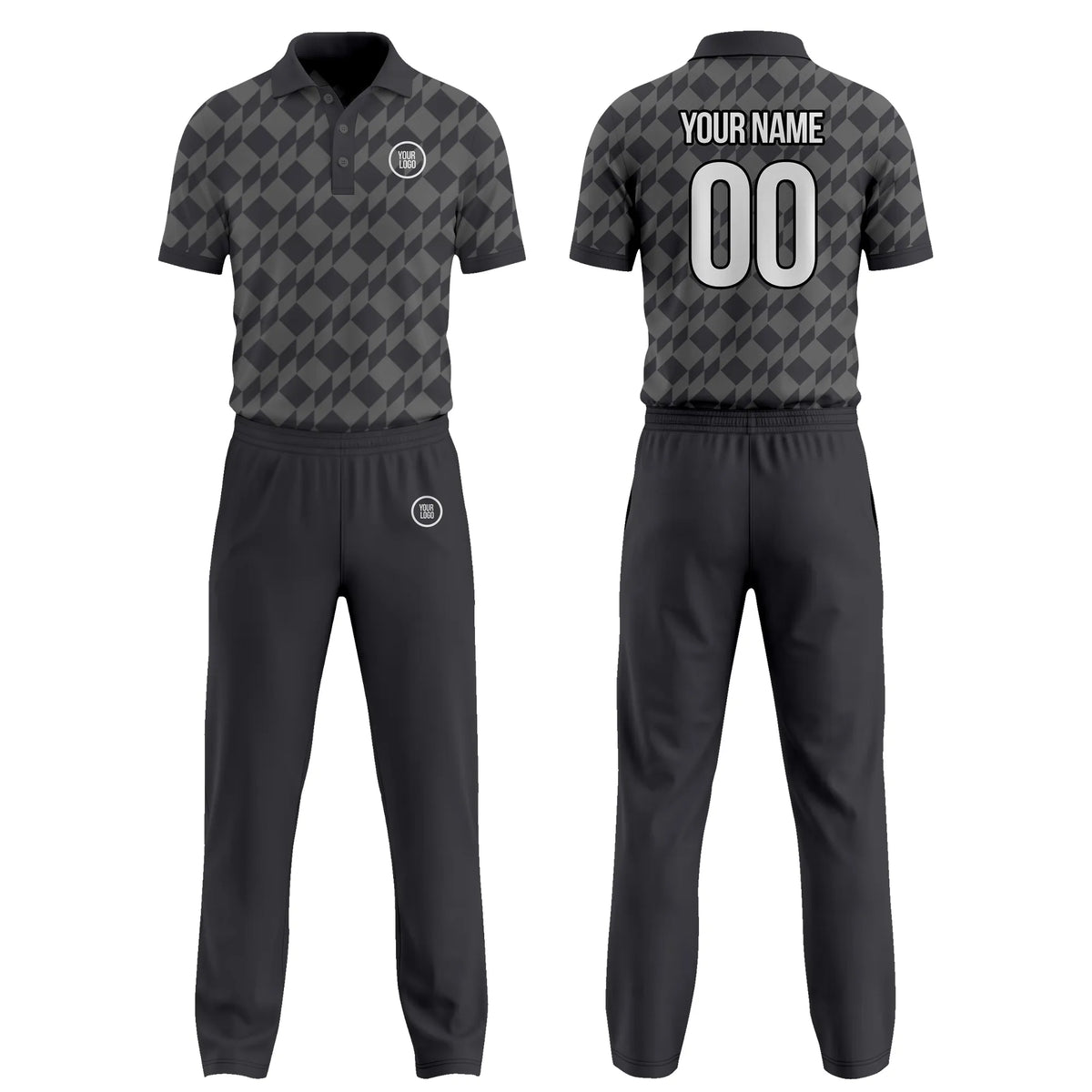 Custom Personalized D4 Color Block Cricket Kit with Name, Number & Team Logo