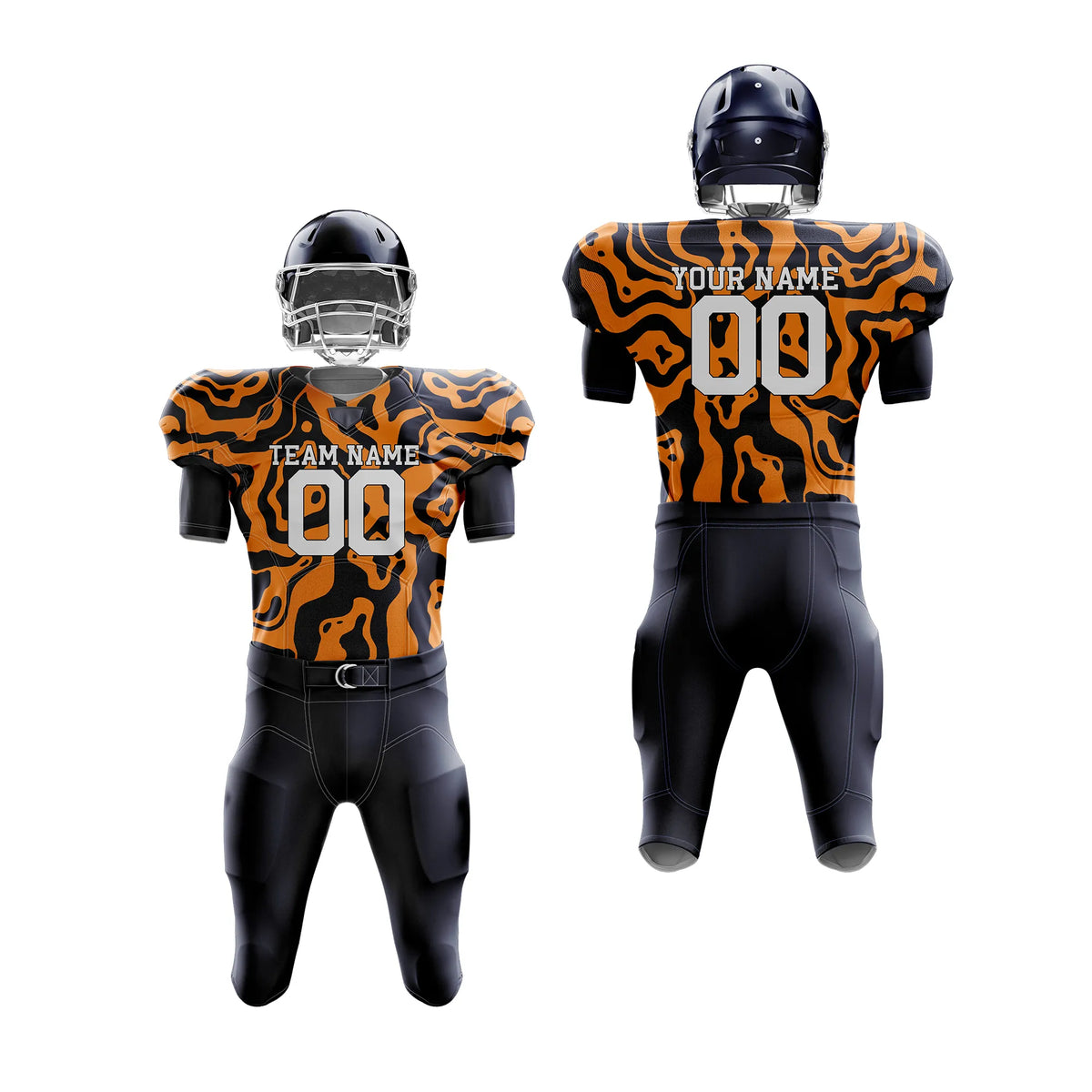 Custom Personalized D2 Camo Designs American Football Jersey with Name, Number & Team Logo