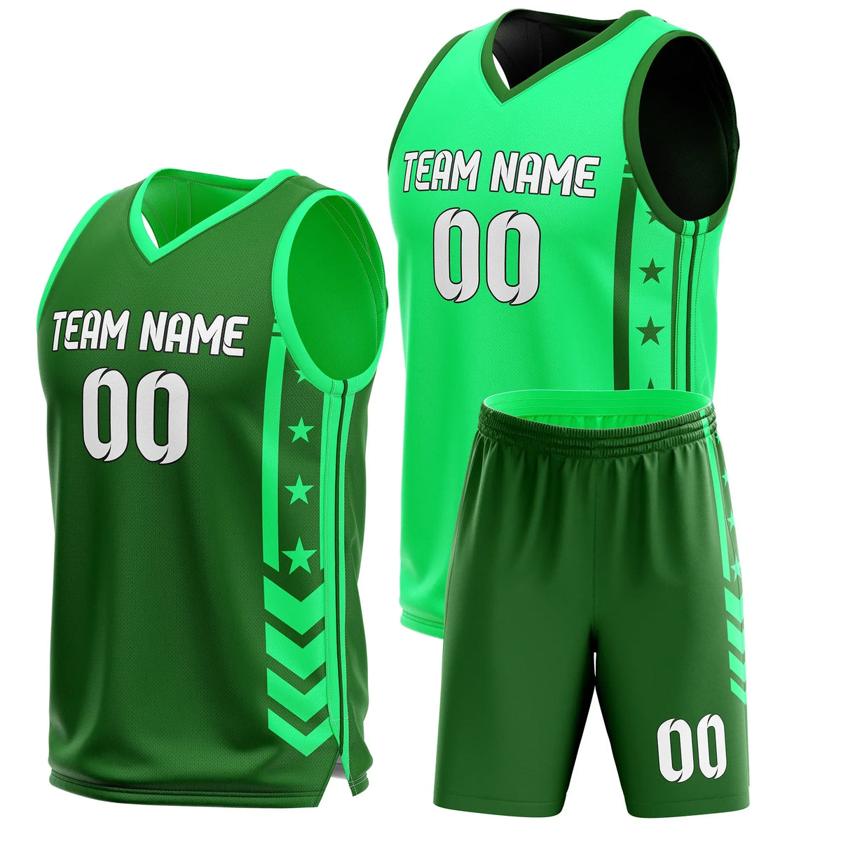 Custom Power Star Reversible Sports Jersey Personalized Uniform with Name & Number