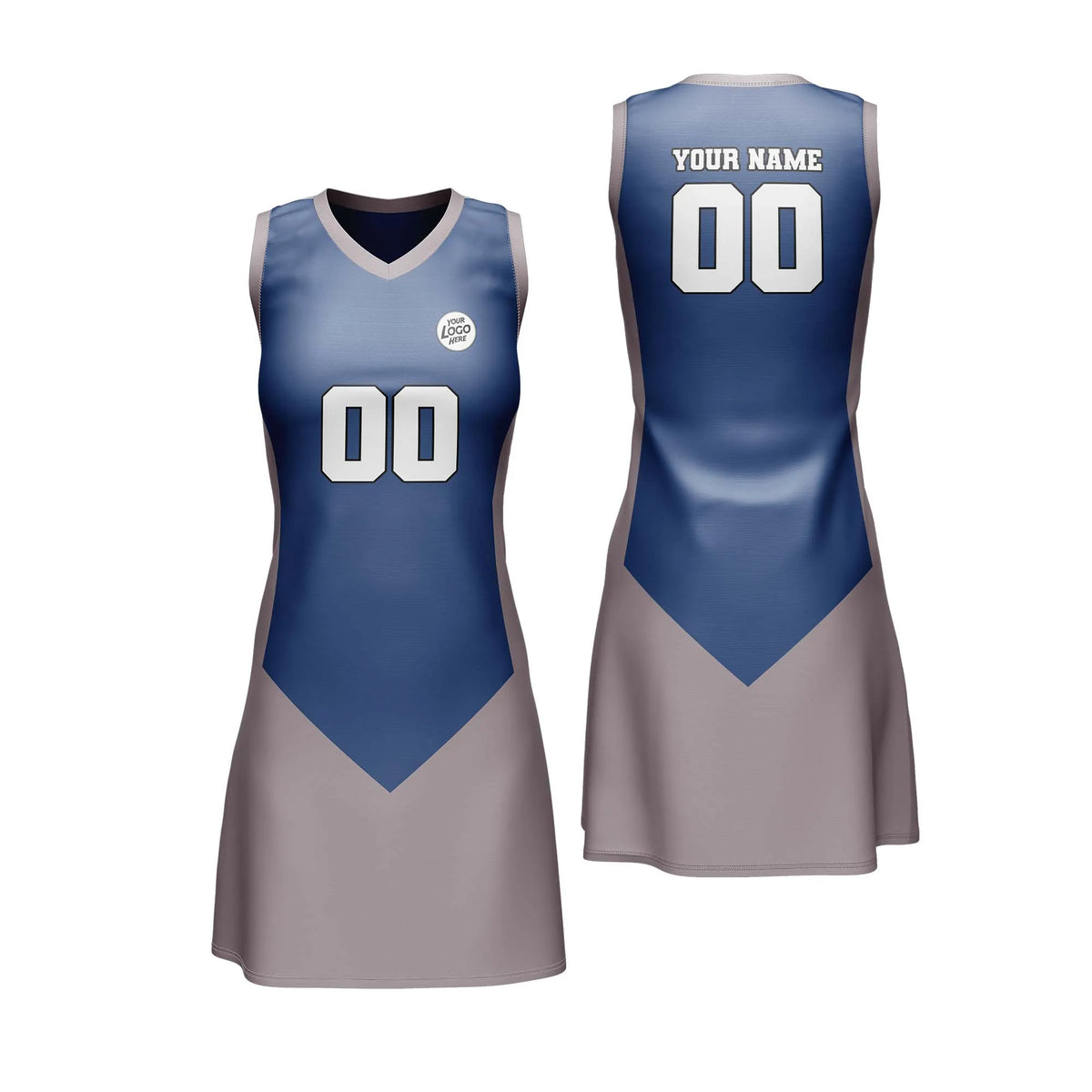 Custom Personalized D5 Split Fashion Netball Jersey with Name, Number & Team Logo