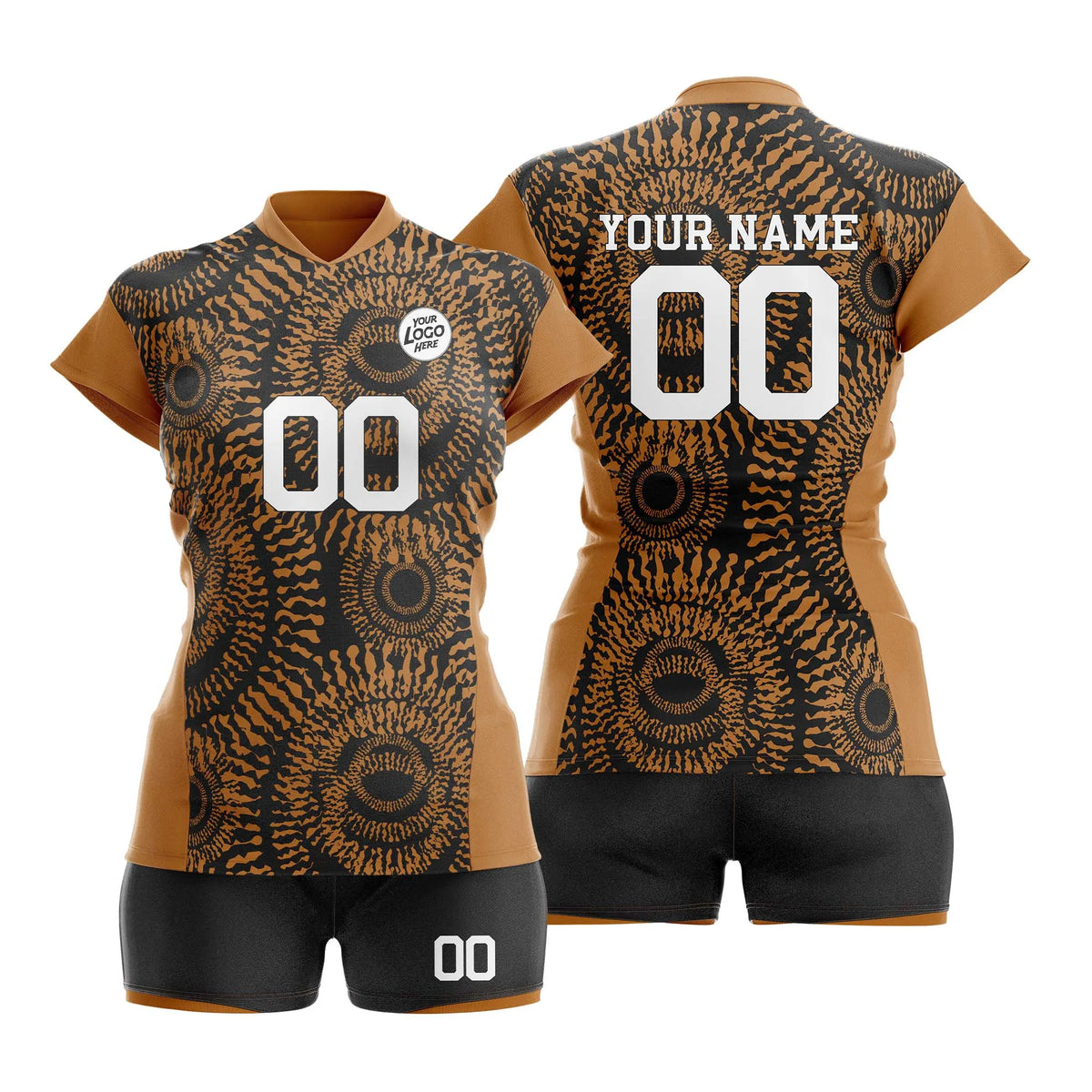 Custom Personalized D5 Retro Pattern Volleyball Jersey with Name, Number & Team Logo