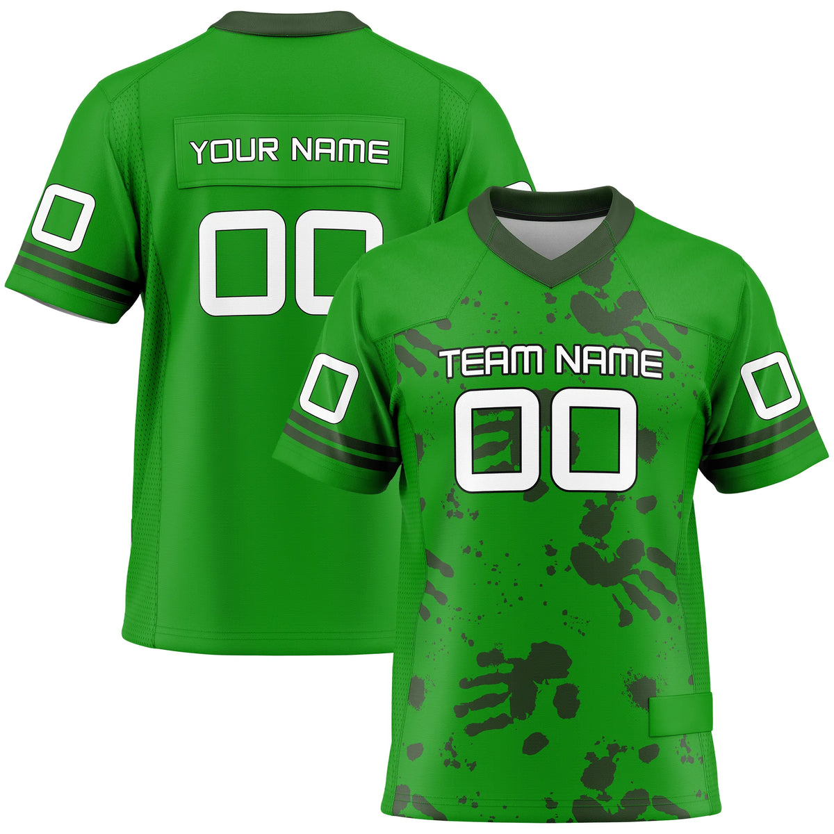 Custom Personalized D5 Graffiti Fashion Flag Football Jersey with Name, Number & Team Logo