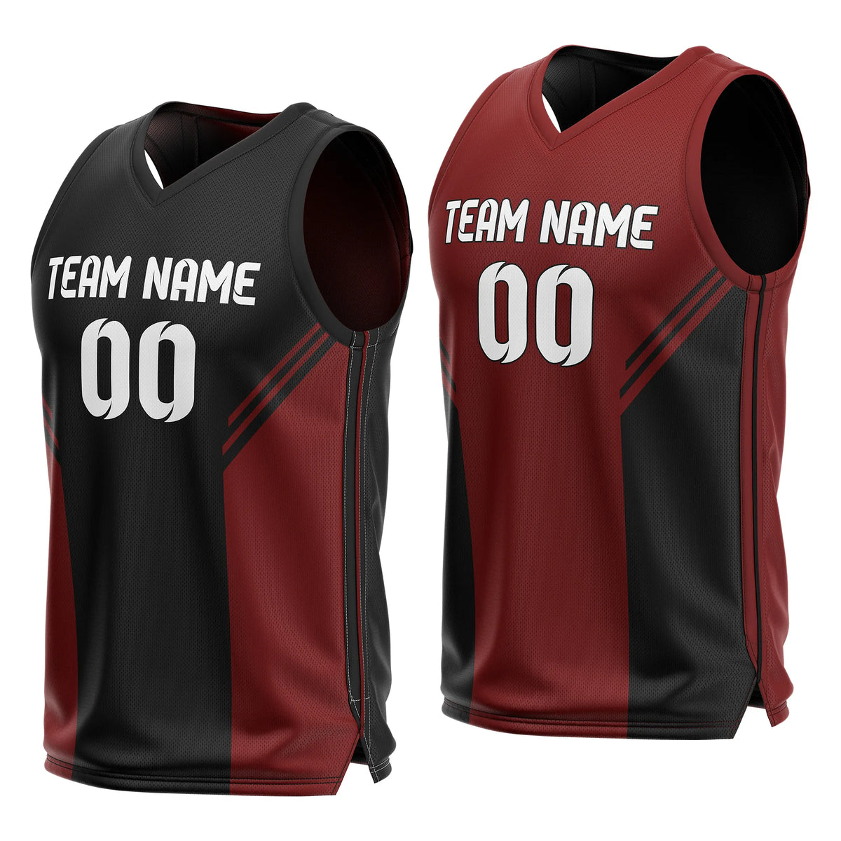 Custom Triple Slash Reversible Top Sports Jersey Personalized Uniform with Name & Number