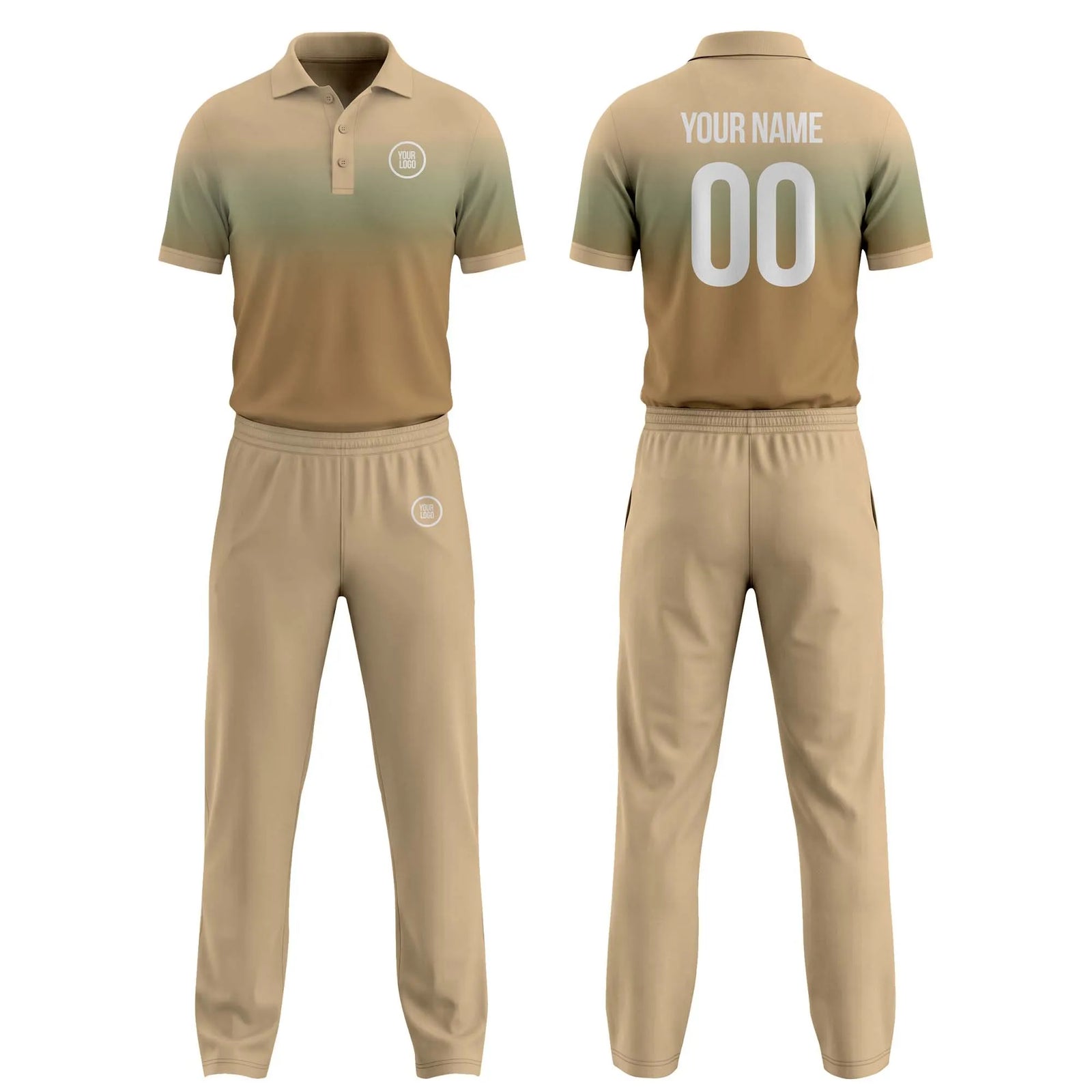 Custom Personalized D1 Gradient Fashion Cricket Kit with Name, Number & Team Logo