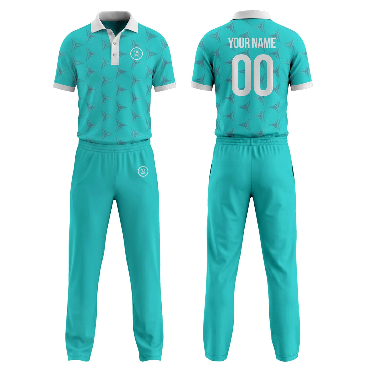 Custom Personalized D1 Abstract Pattern Cricket Kit with Name, Number & Team Logo