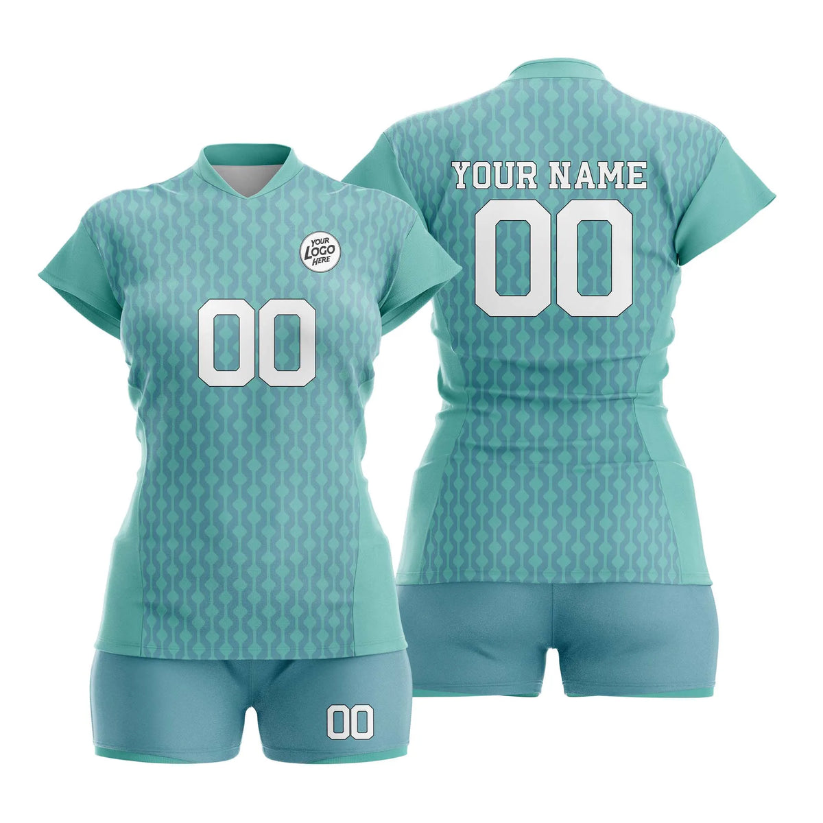 Custom Personalized D1 Retro Pattern Volleyball Jersey with Name, Number & Team Logo