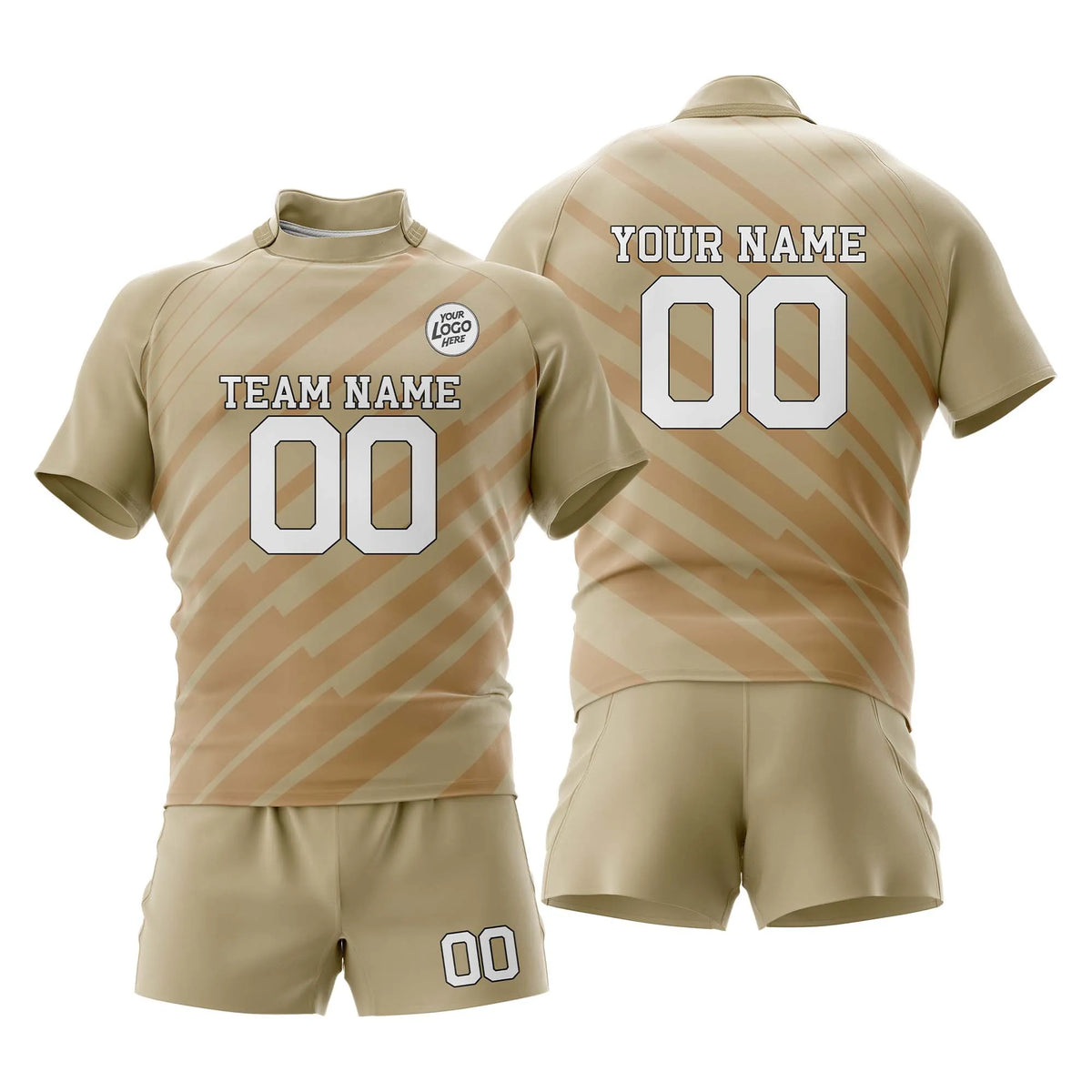 Custom Personalized D1 Strip Fashion Rugby Jersey with Name, Number &amp; Team Logo