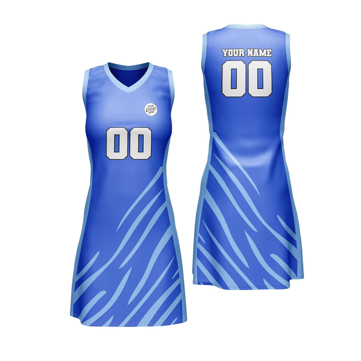 Custom Personalized D5 Stripe Fashion Netball Jersey with Name, Number & Team Logo