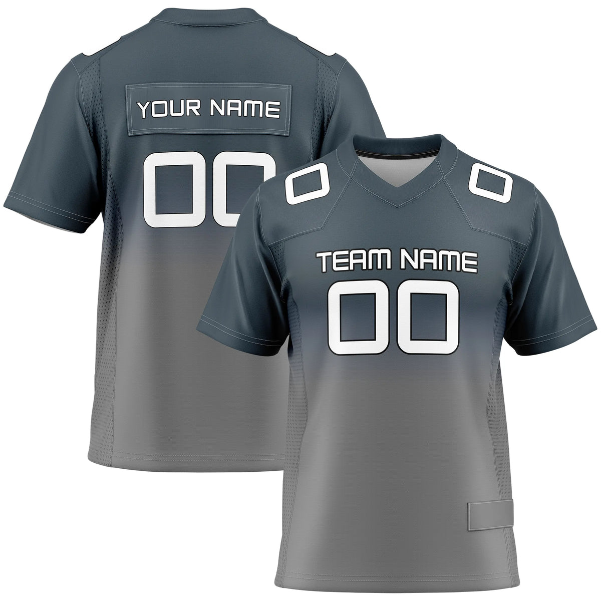 Custom Personalized D3 Gradient Fashion Flag Football Jersey with Name, Number & Team Logo