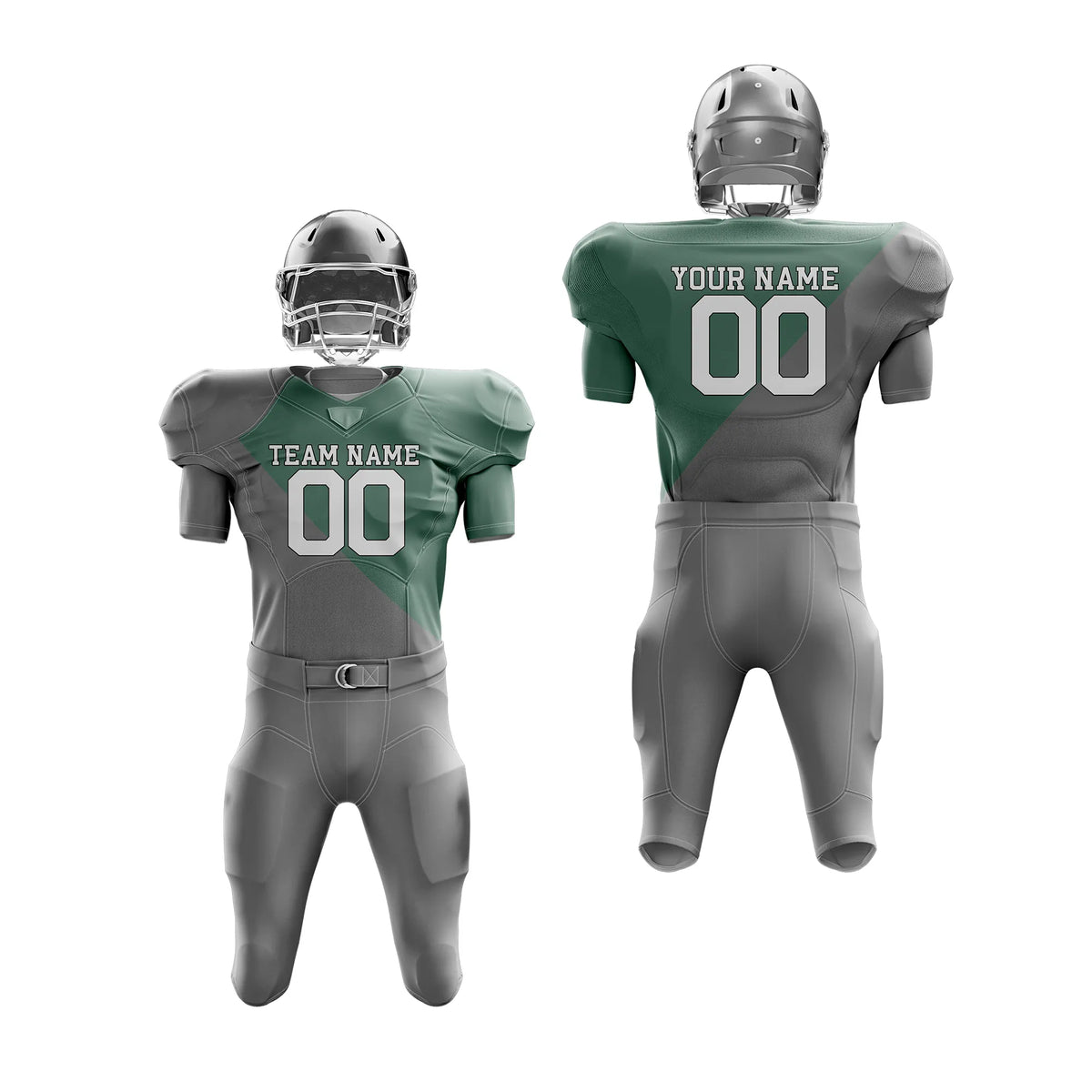 Custom Personalized D2 Split Fashion American Football Jersey with Name, Number & Team Logo