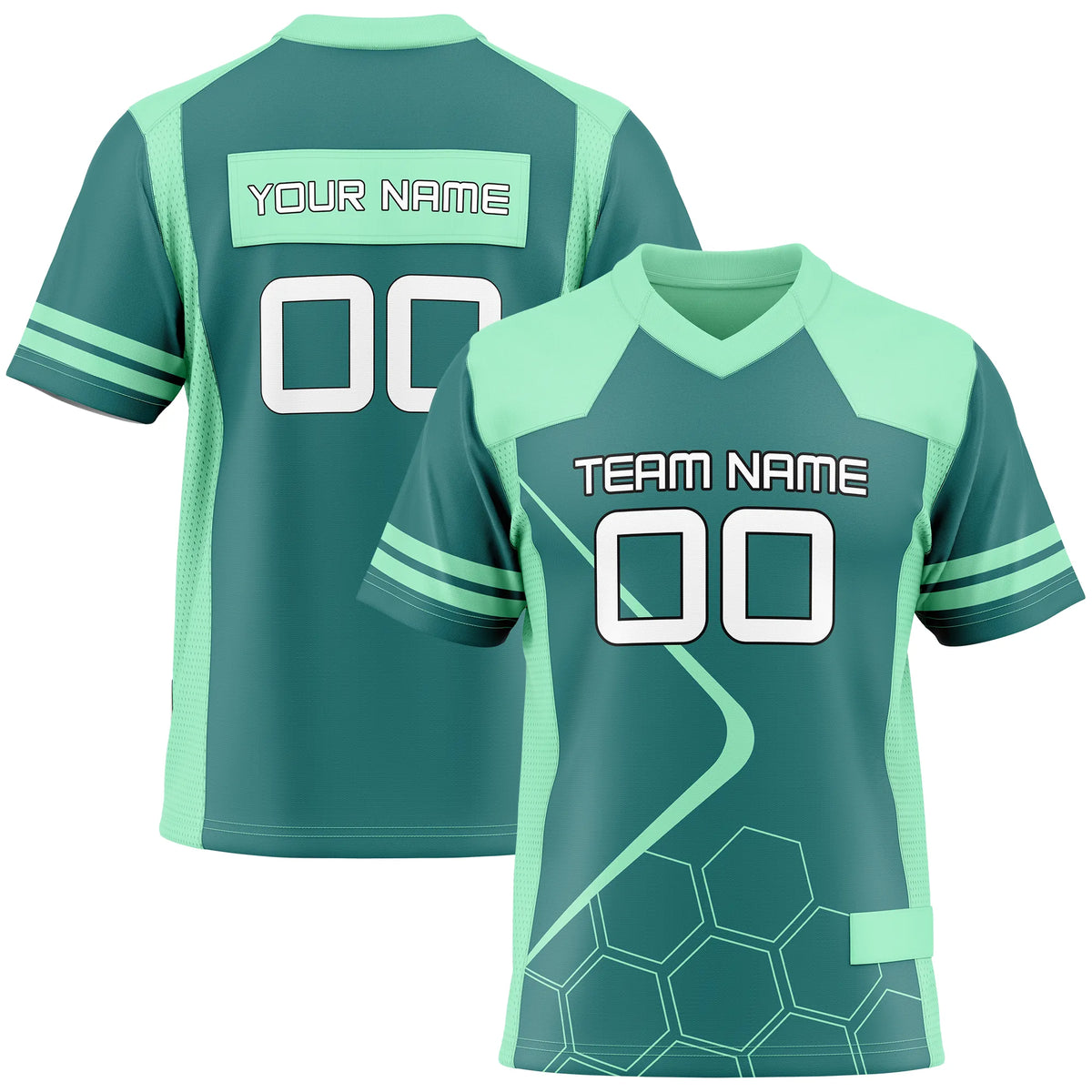 Custom Personalized D5 Color Block Flag Football Jersey with Name, Number & Team Logo