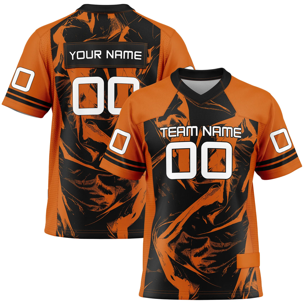 Custom Personalized D3 Graffiti Fashion Flag Football Jersey with Name, Number & Team Logo