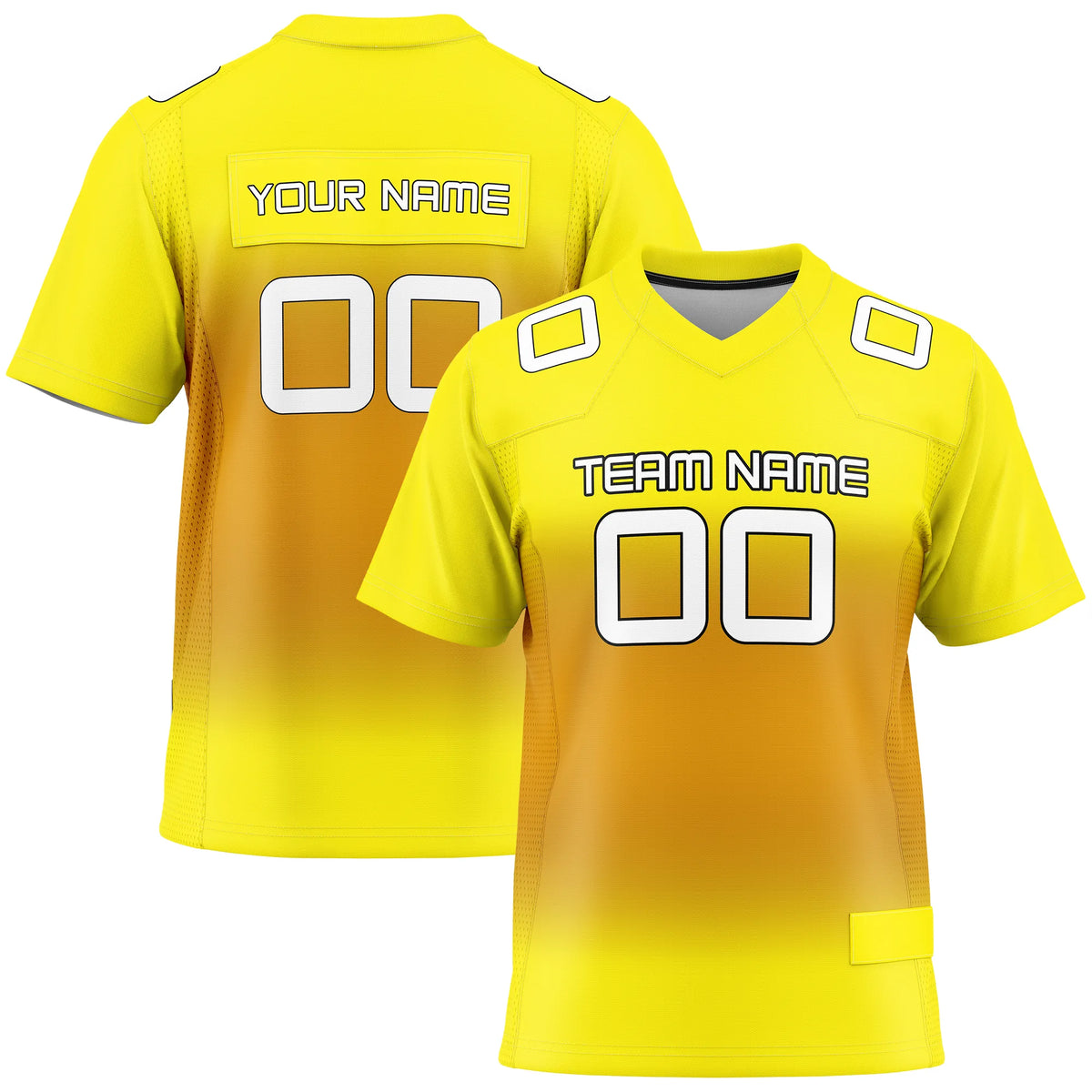 Custom Personalized D5 Gradient Fashion Flag Football Jersey with Name, Number & Team Logo