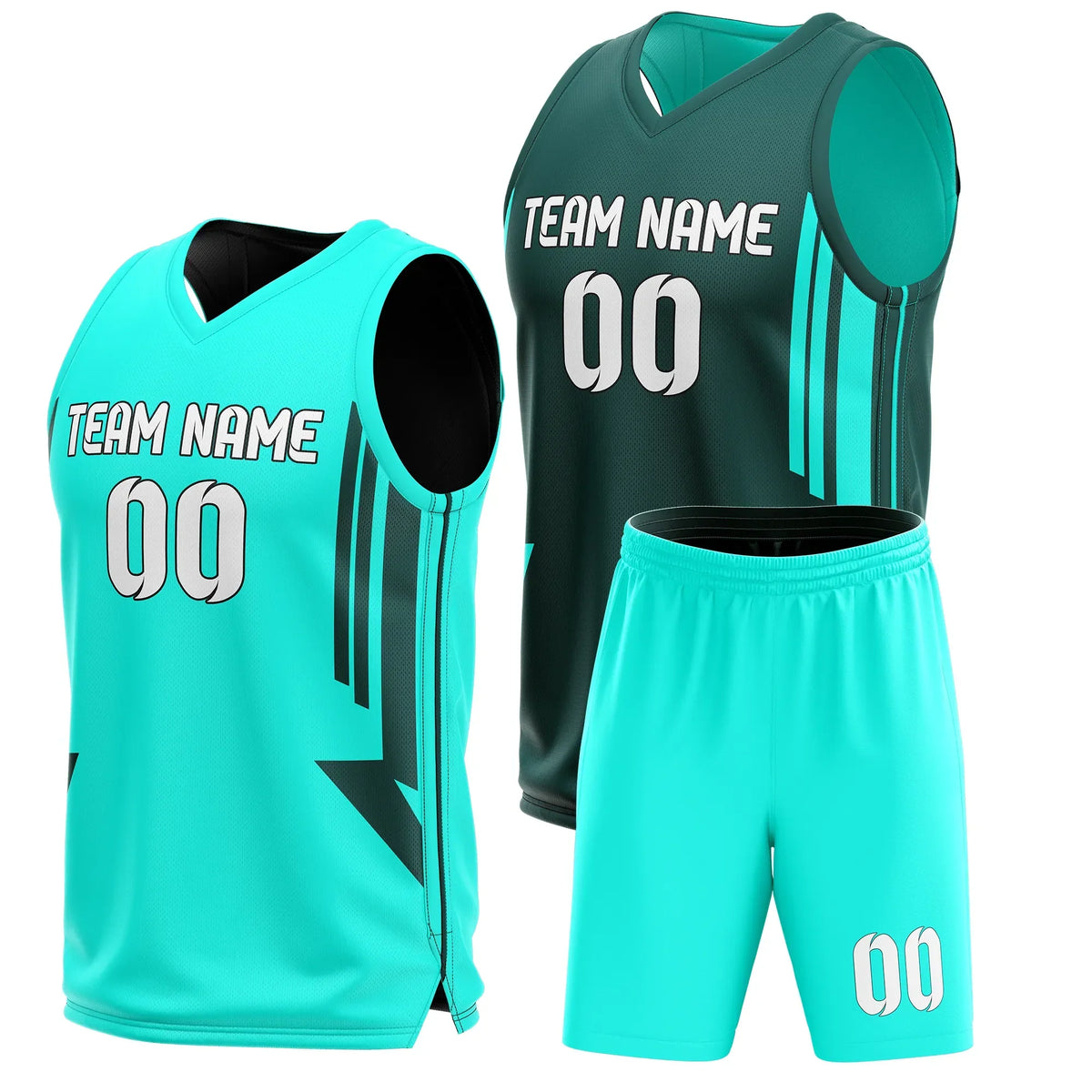 Custom Triple Lane Reversible Sports Jersey Personalized Uniform with Name & Number