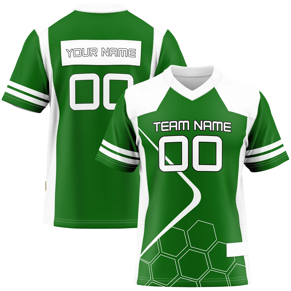 Custom Personalized D5 Color Block Flag Football Jersey with Name, Number & Team Logo