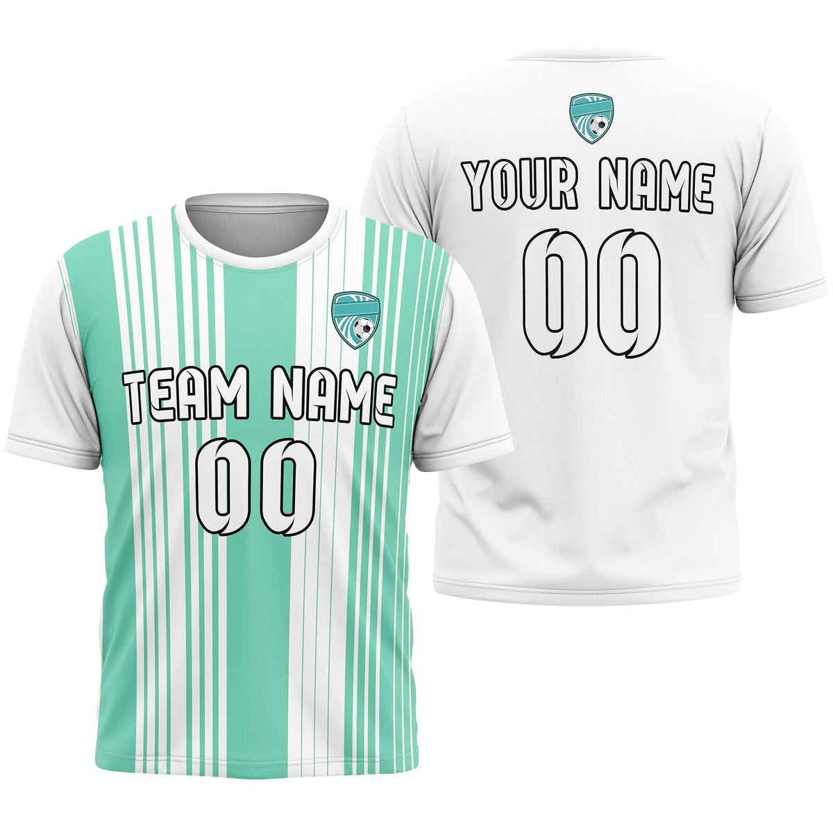 Custom Strip Fashion D3 Soccer Jersey Personalized Football Uniform with Name & Number