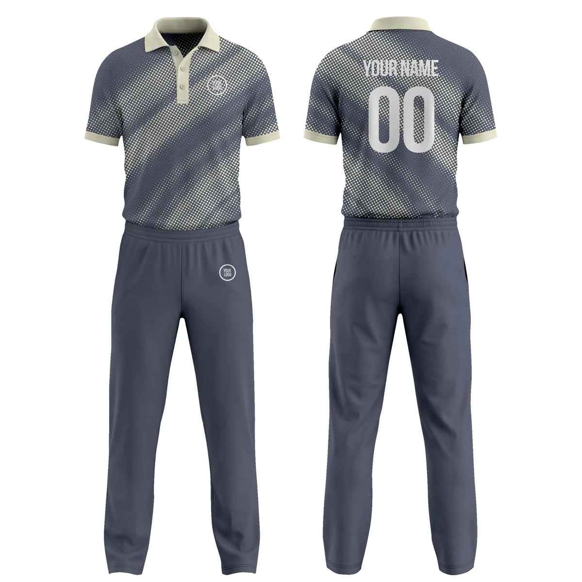 Custom Personalized D5 Abstract Pattern Cricket Kit with Name, Number & Team Logo