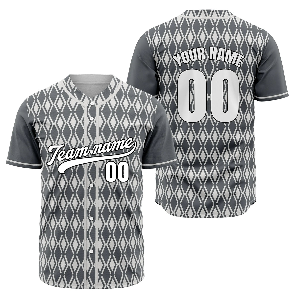 Custom Argyle Strike Baseball Sports Jersey Personalized Uniform with Name & Number