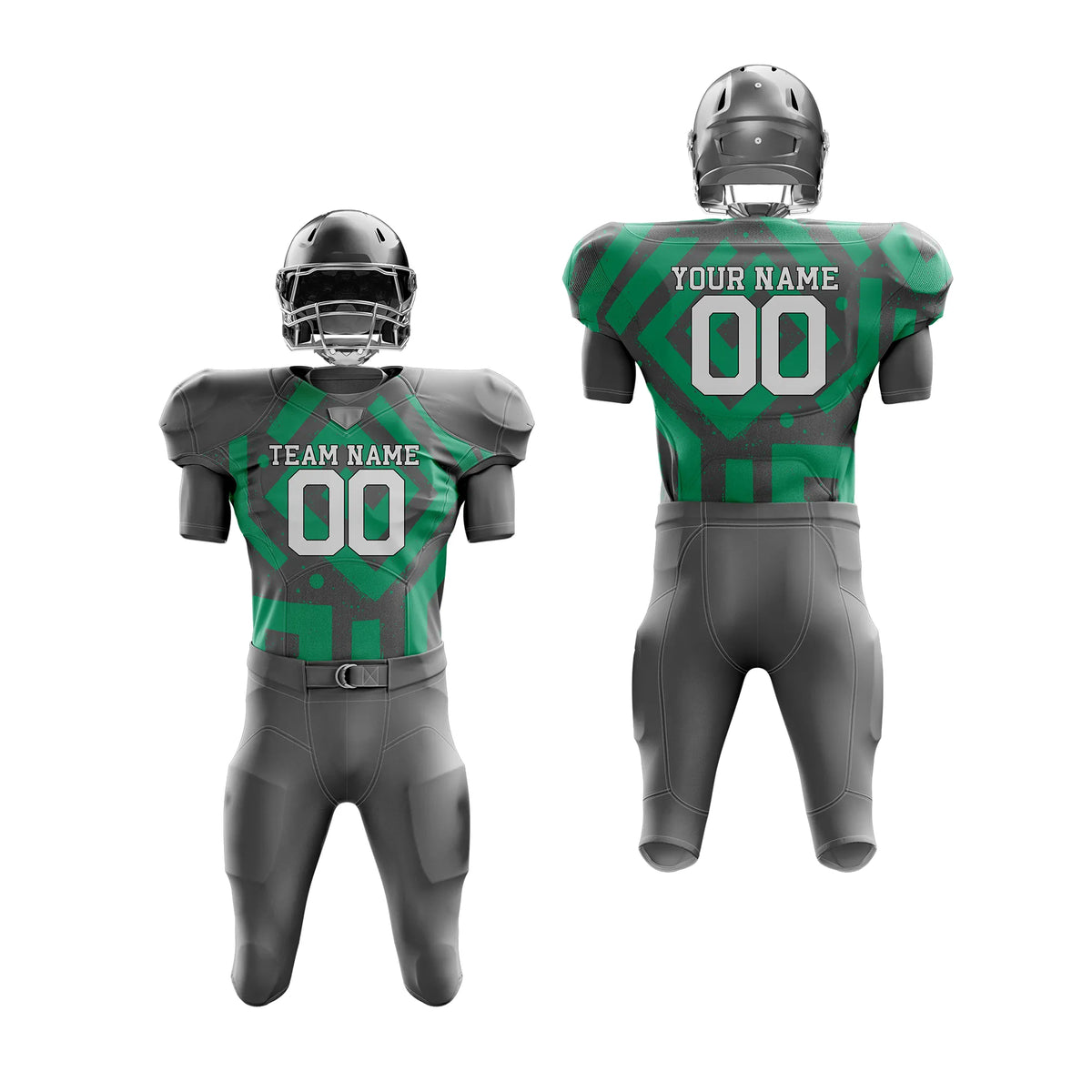 Custom Personalized D2 Graffiti pattern American Football Jersey with Name, Number & Team Logo