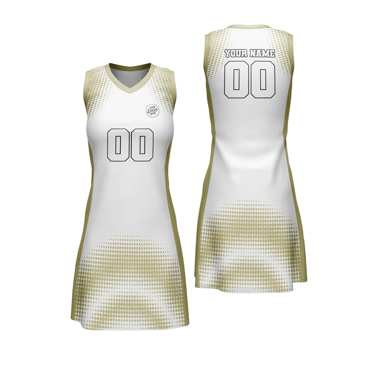 Custom Personalized D1 Retro Pattern Netball Jersey with Name, Number & Team Logo
