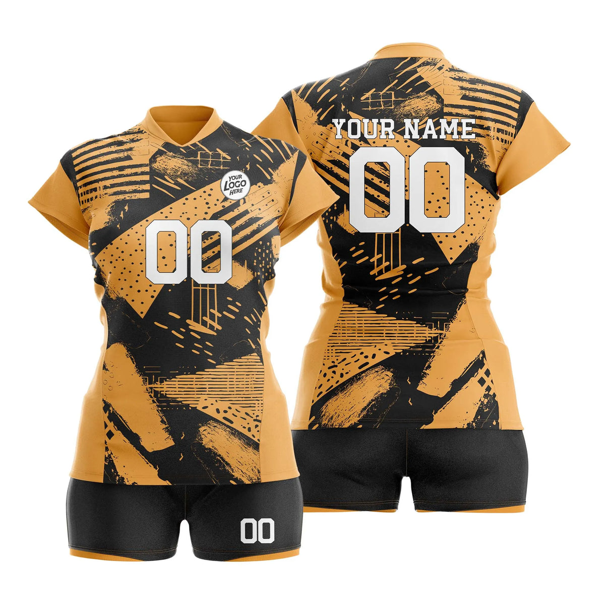 Custom Personalized D5 Graffiti Pattern Volleyball Jersey with Name, Number & Team Logo
