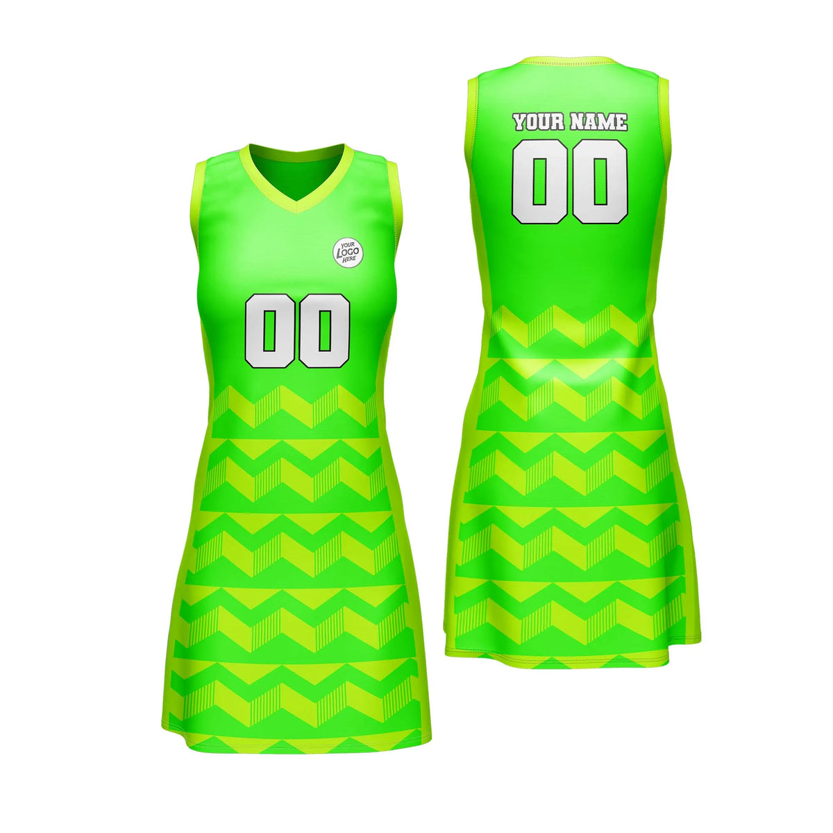 Custom Personalized D4 Retro Pattern Netball Jersey with Name, Number & Team Logo