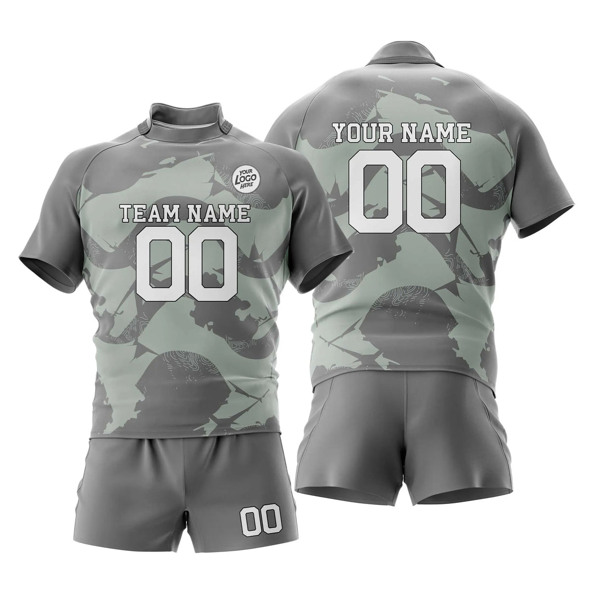 Custom Personalized D5 Full Pattern Rugby Jersey with Name, Number & Team Logo